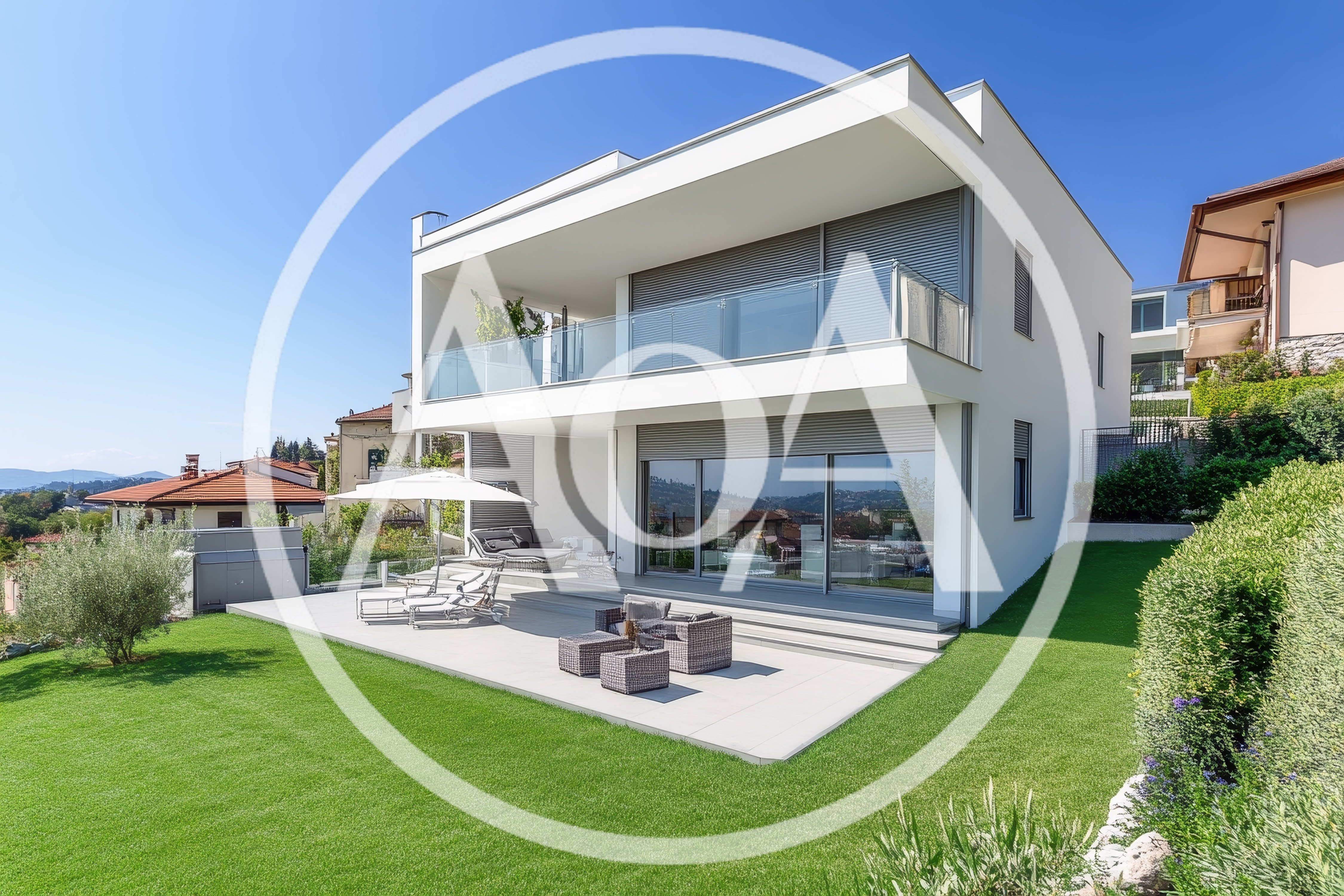 Modern Luxury Villa With Spacious Terrace And Garden