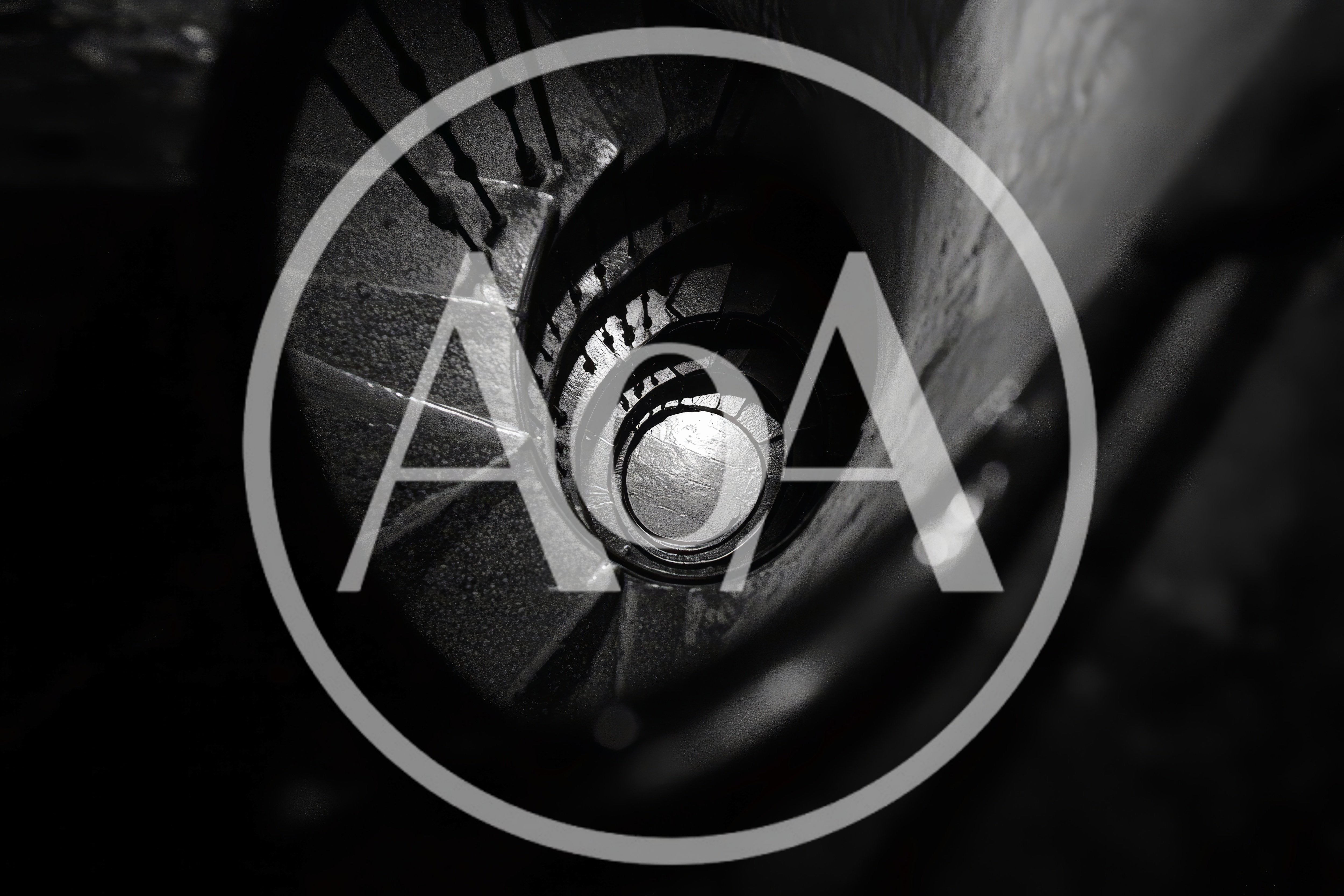 Spiral Staircase Looking Down Into Dark Void