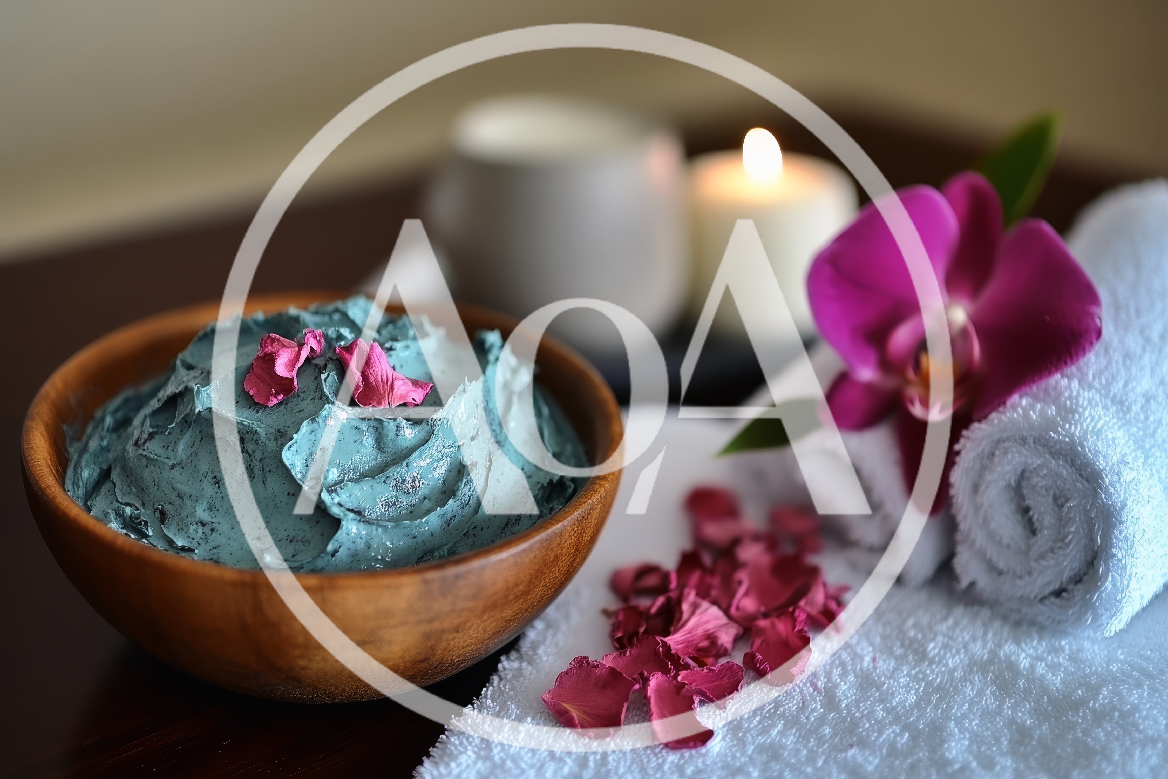 Spa Treatment Bowl With Clay Mask And Orchid