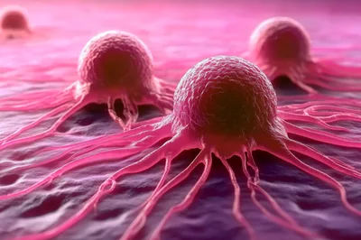 3D Render Of Cancer Cells Spreading