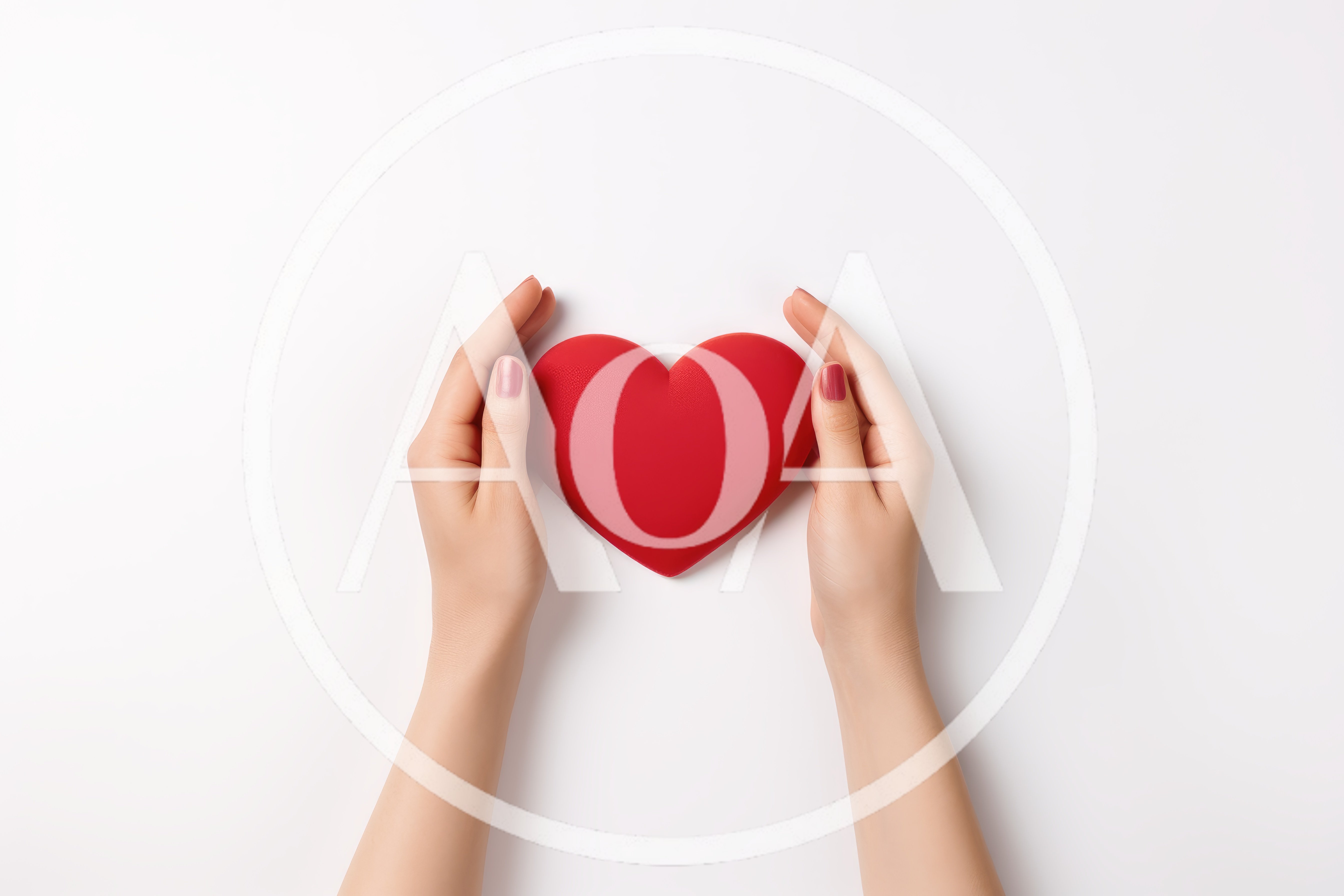 Woman Holding A Red Heart Shape
