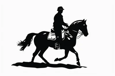 Silhouette Of A Person Riding A Horse