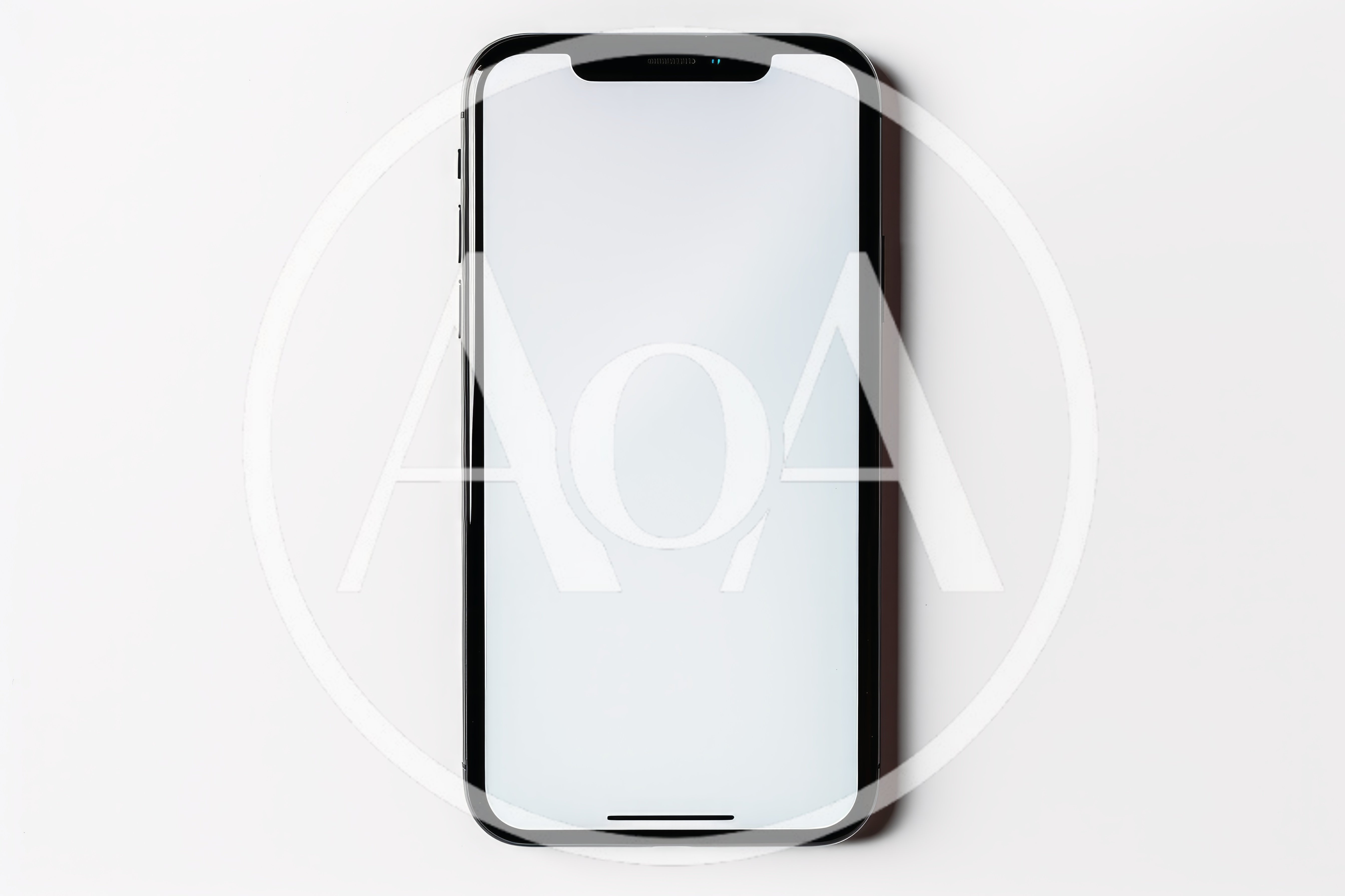 Modern Smartphone With Blank White Screen