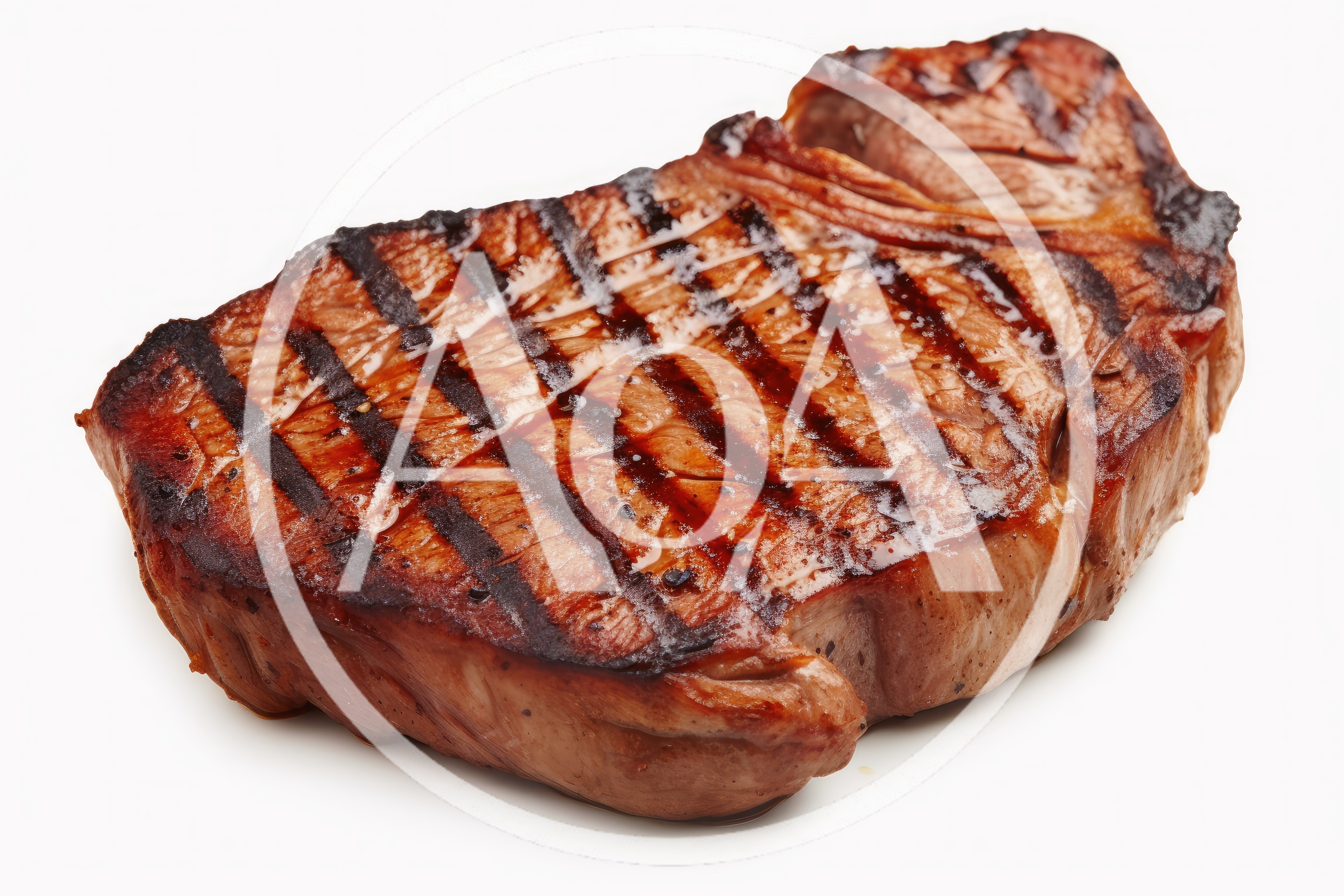 Grilled Beef Steak Isolated On White Background
