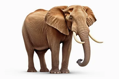 Full Body Portrait Of An African Elephant