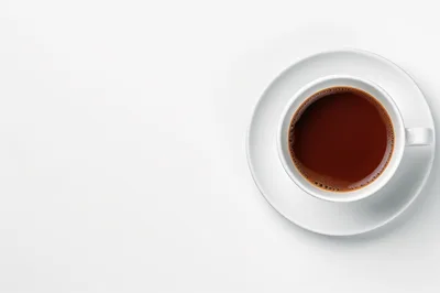 Top View Of A Cup Of Black Coffee