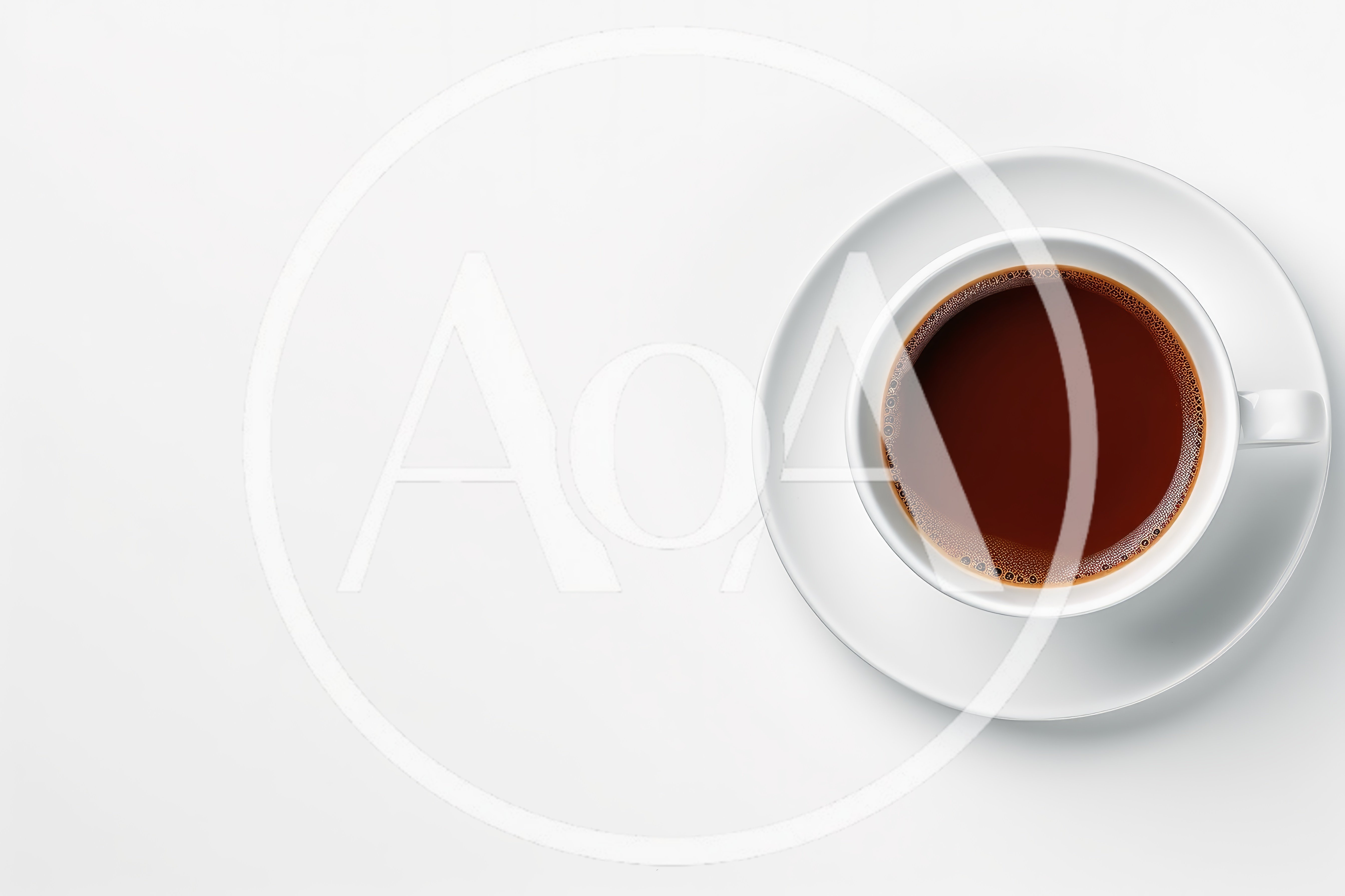Top View Of A Cup Of Black Coffee