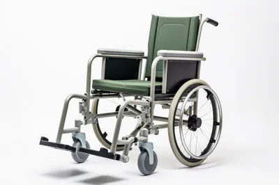 Modern Green And Grey Manual Wheelchair