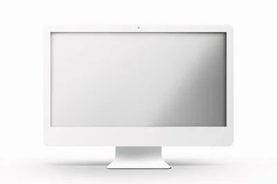 White Desktop Computer Monitor Mockup
