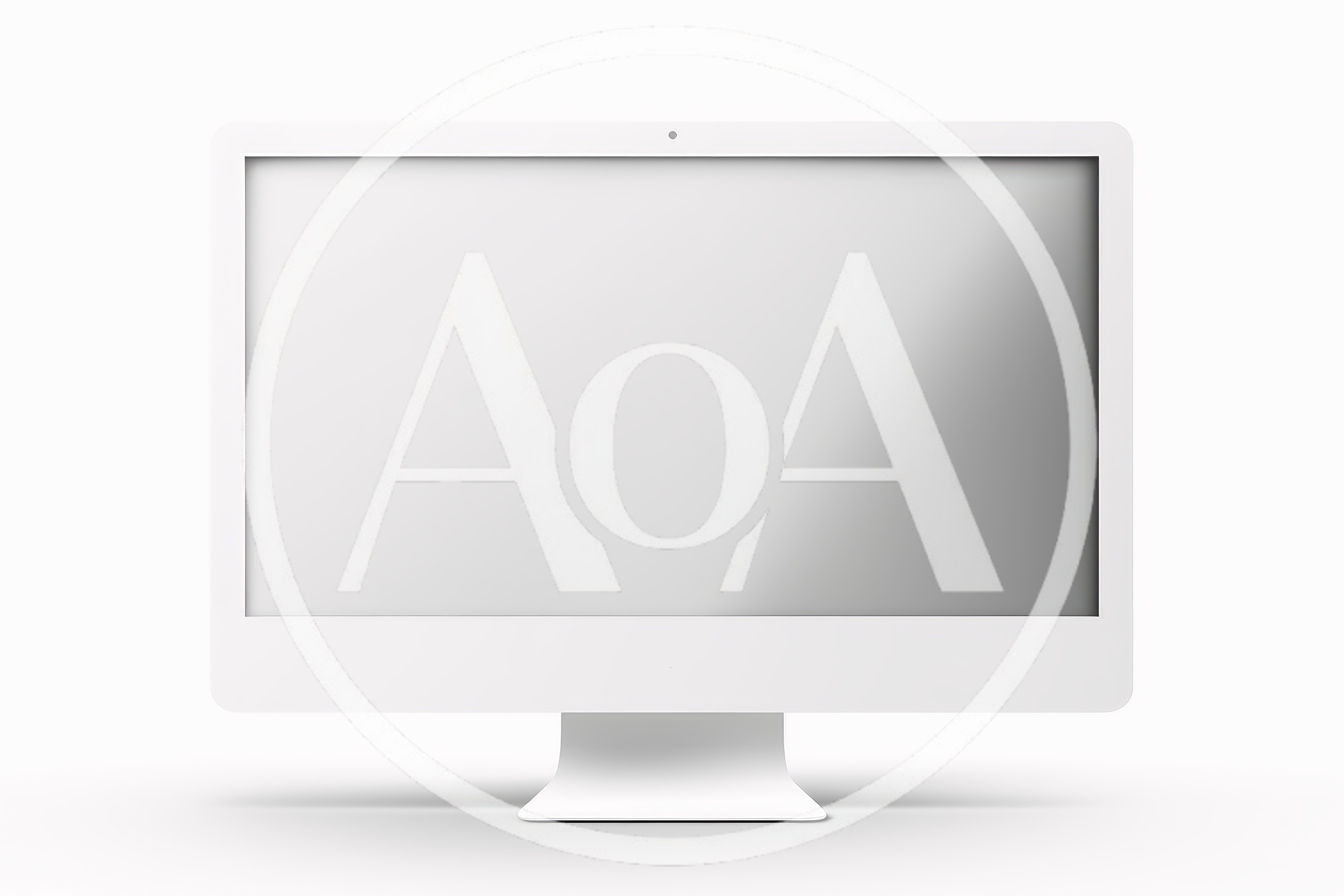 White Desktop Computer Monitor Mockup