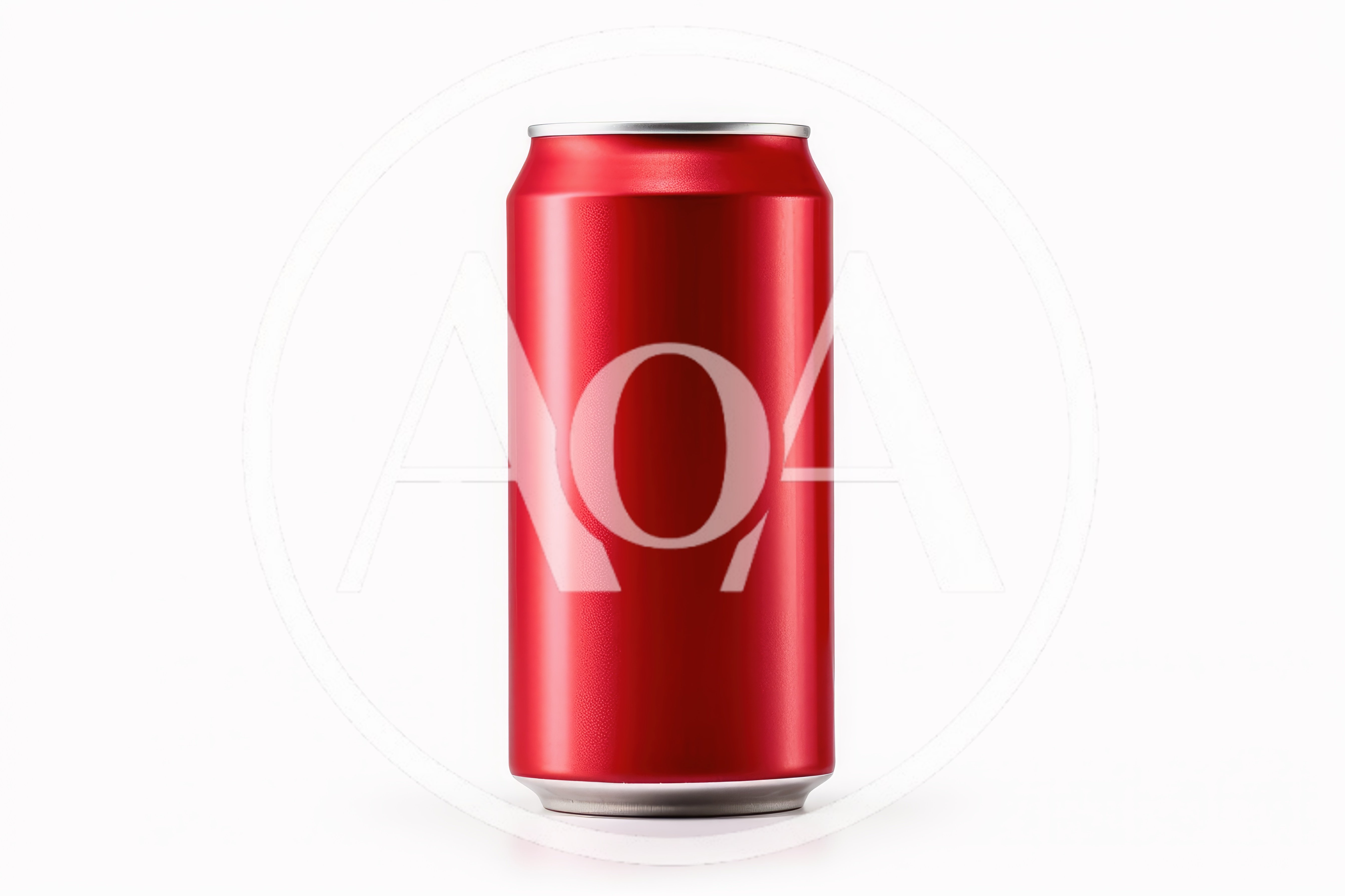 Red Aluminum Beverage Can Isolated On White Background