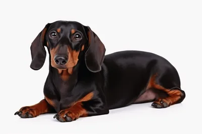 Black and Tan Dachshund Dog Lying Down
