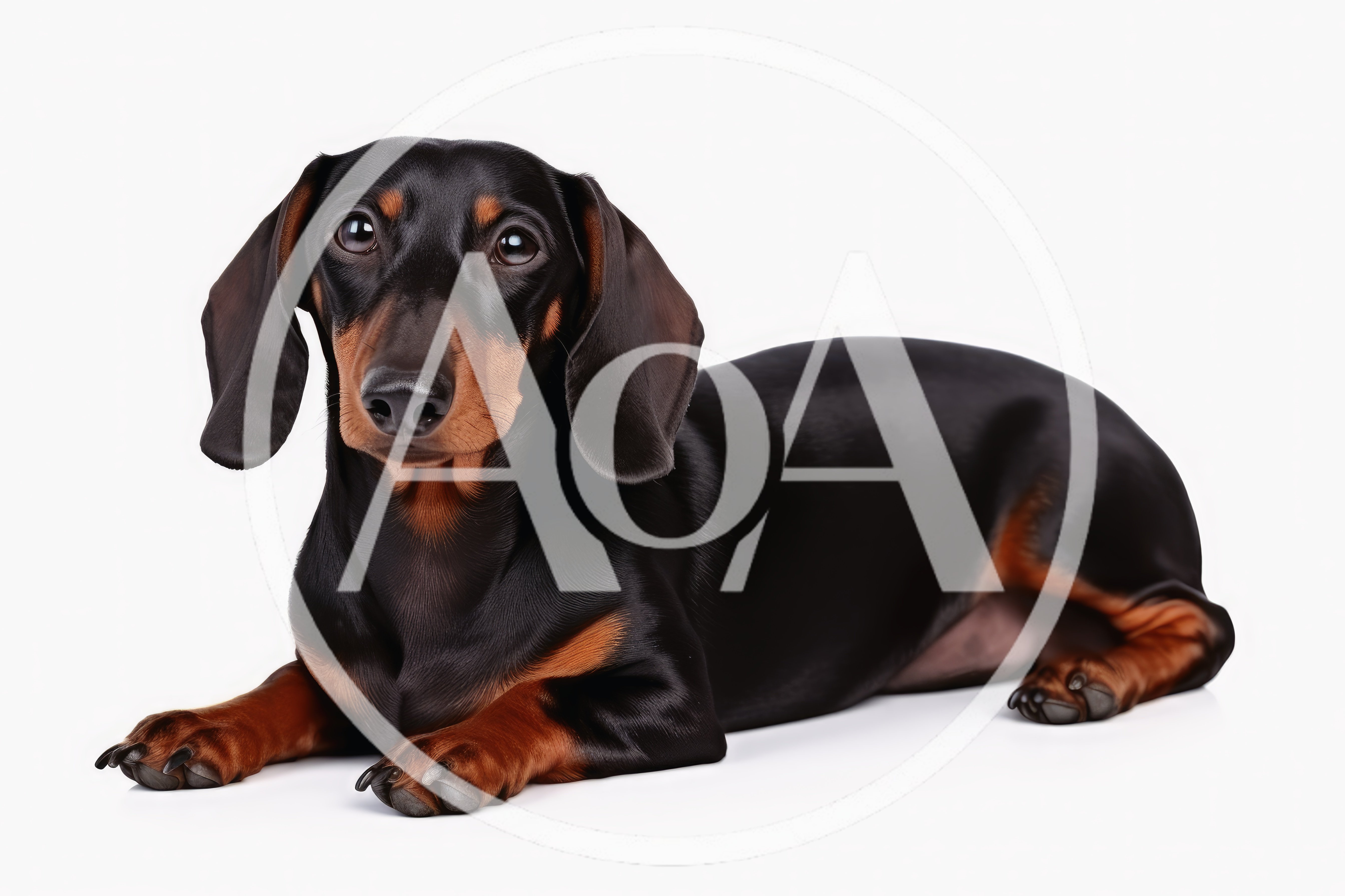 Black and Tan Dachshund Dog Lying Down