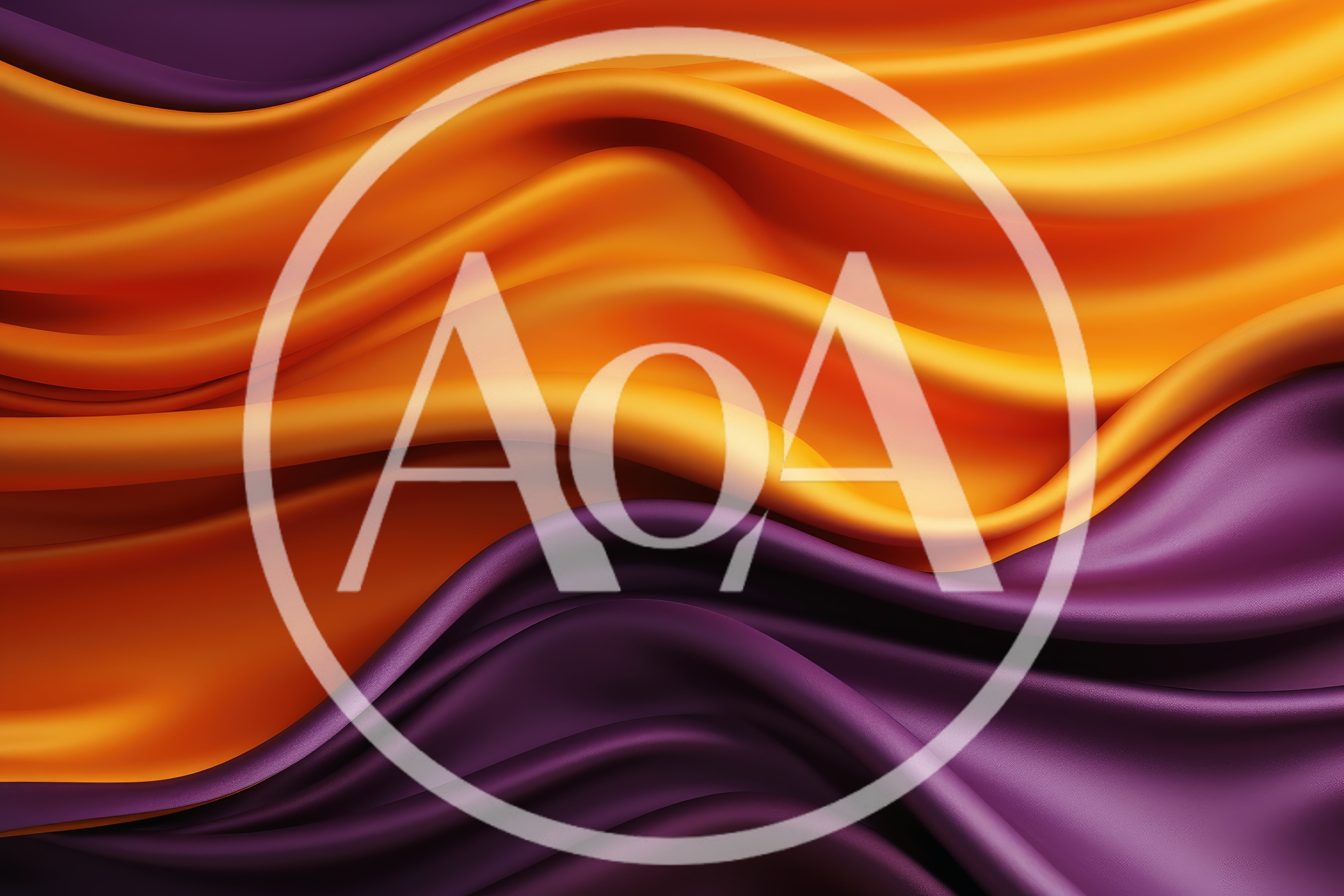 Abstract Background Of Flowing Orange And Purple Silk