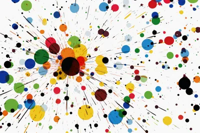 Abstract Colorful Paint Splatter Explosion Background