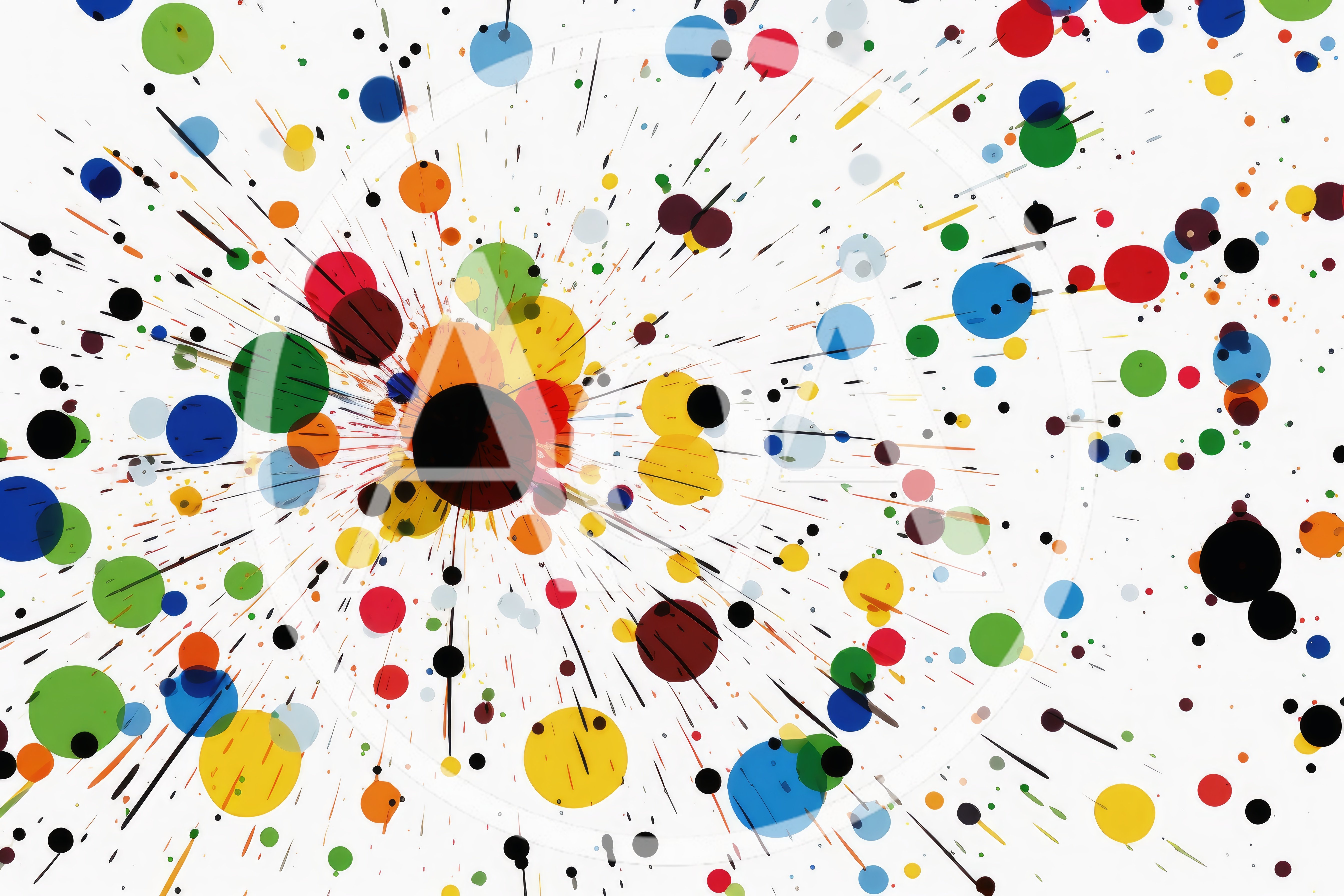 Abstract Colorful Paint Splatter Explosion Background