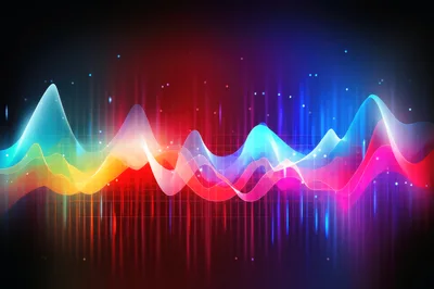 Abstract Digital Sound Wave Visualization