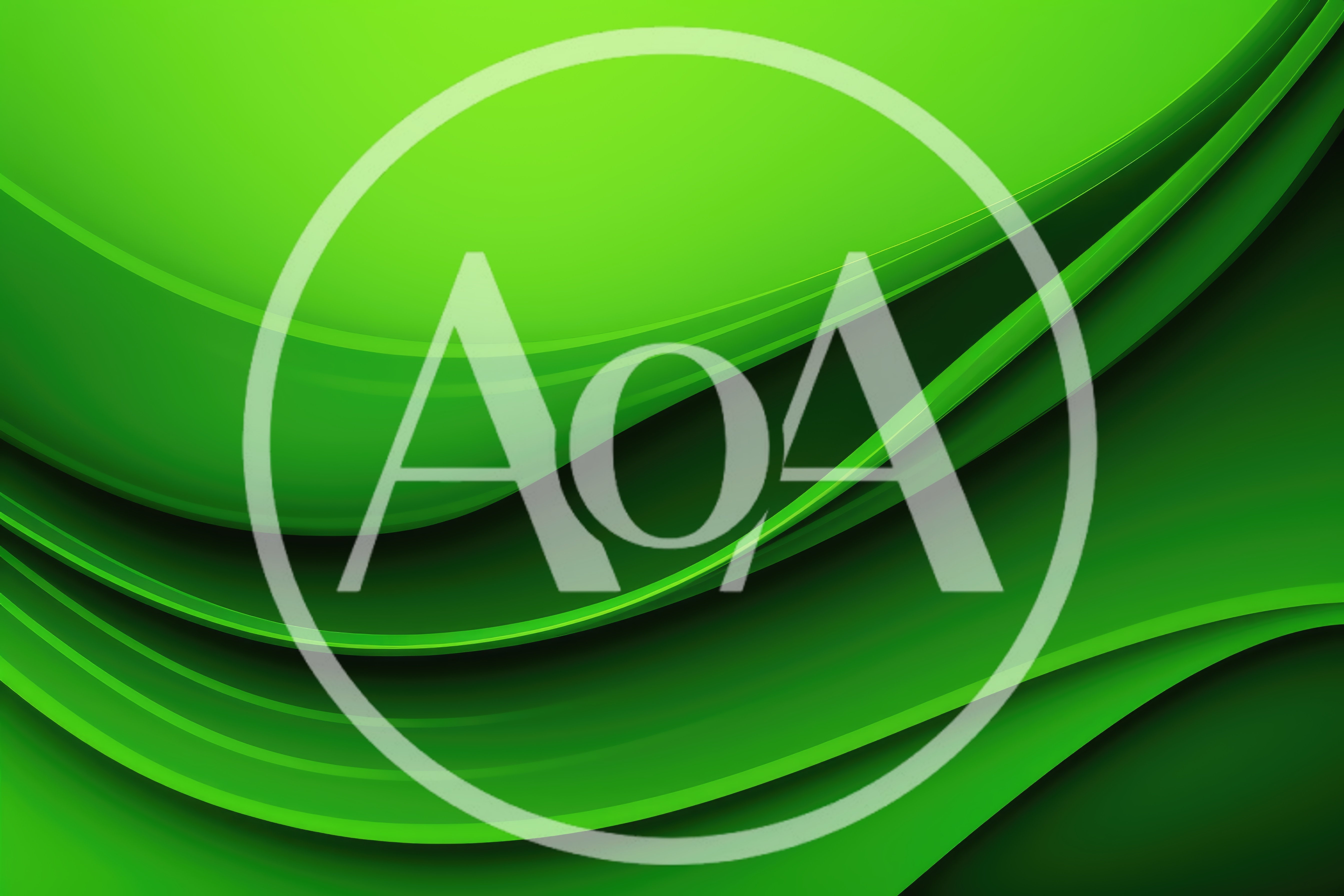 Abstract Green Wavy Background With Smooth Curves