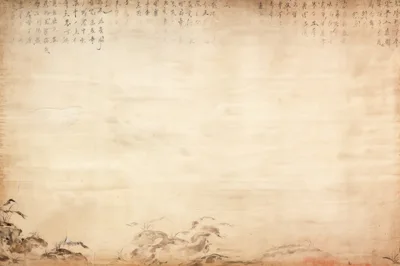 Traditional Chinese Ink Wash Painting Scroll Background