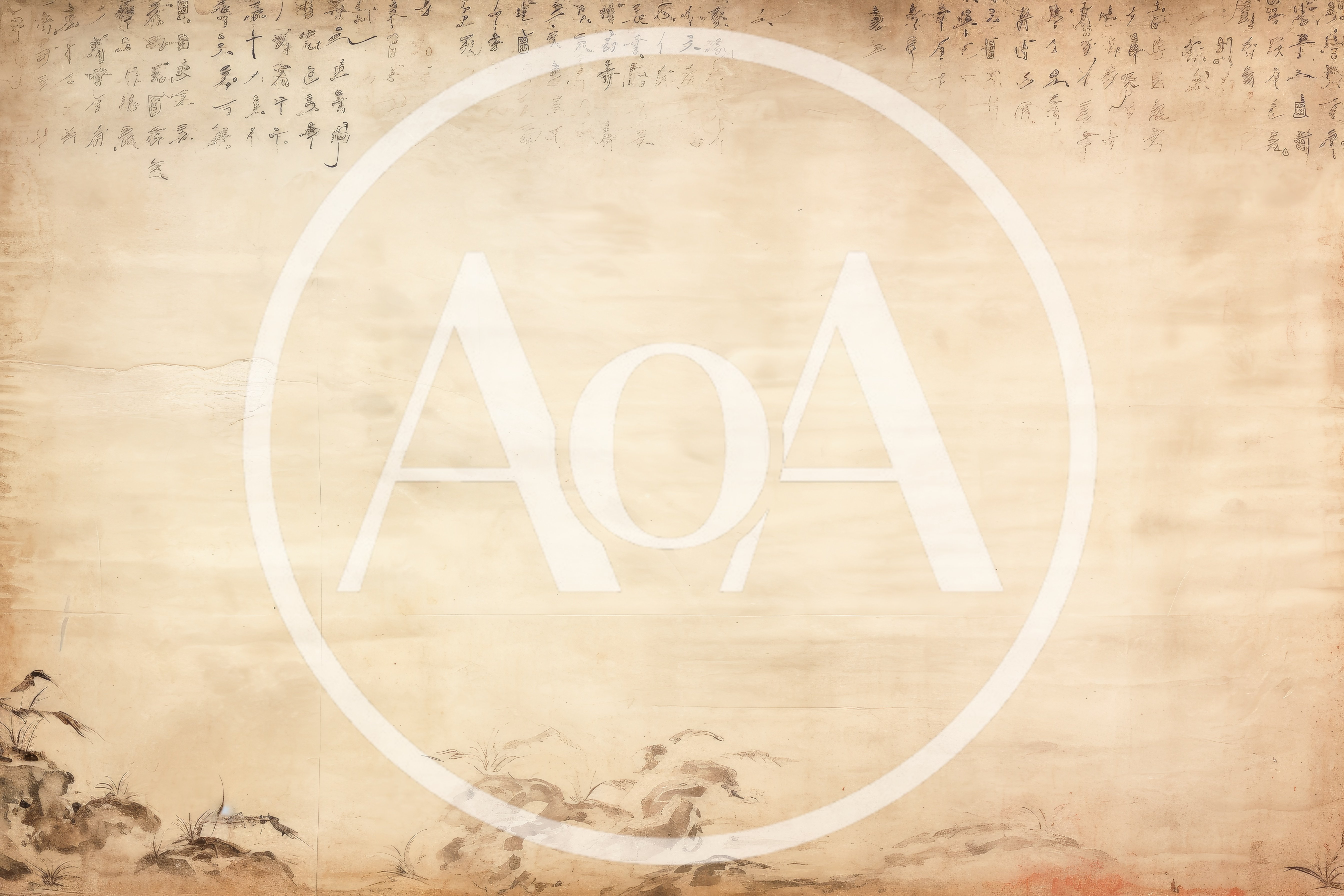 Traditional Chinese Ink Wash Painting Scroll Background