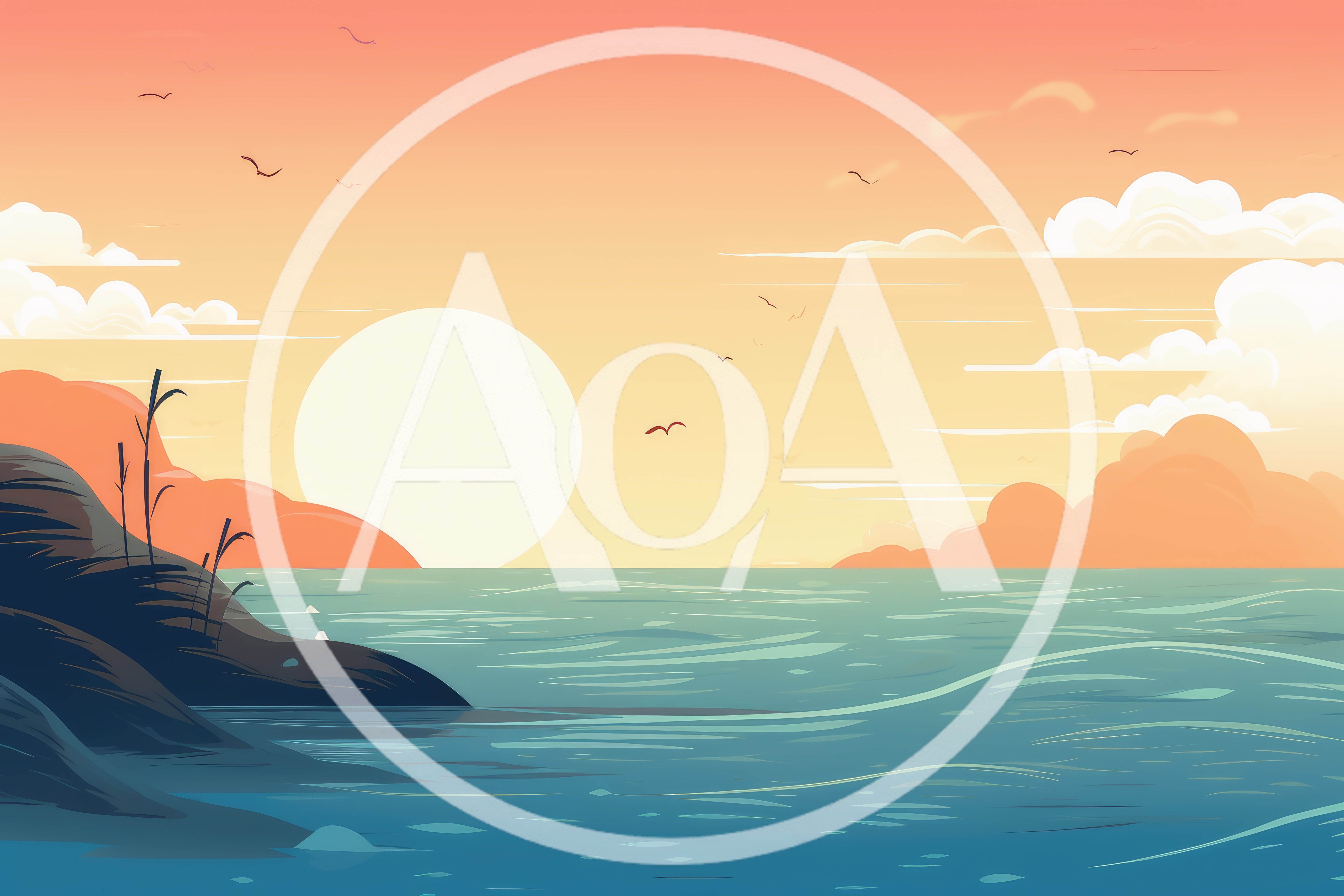 Serene Sunset Over A Calm Ocean Landscape