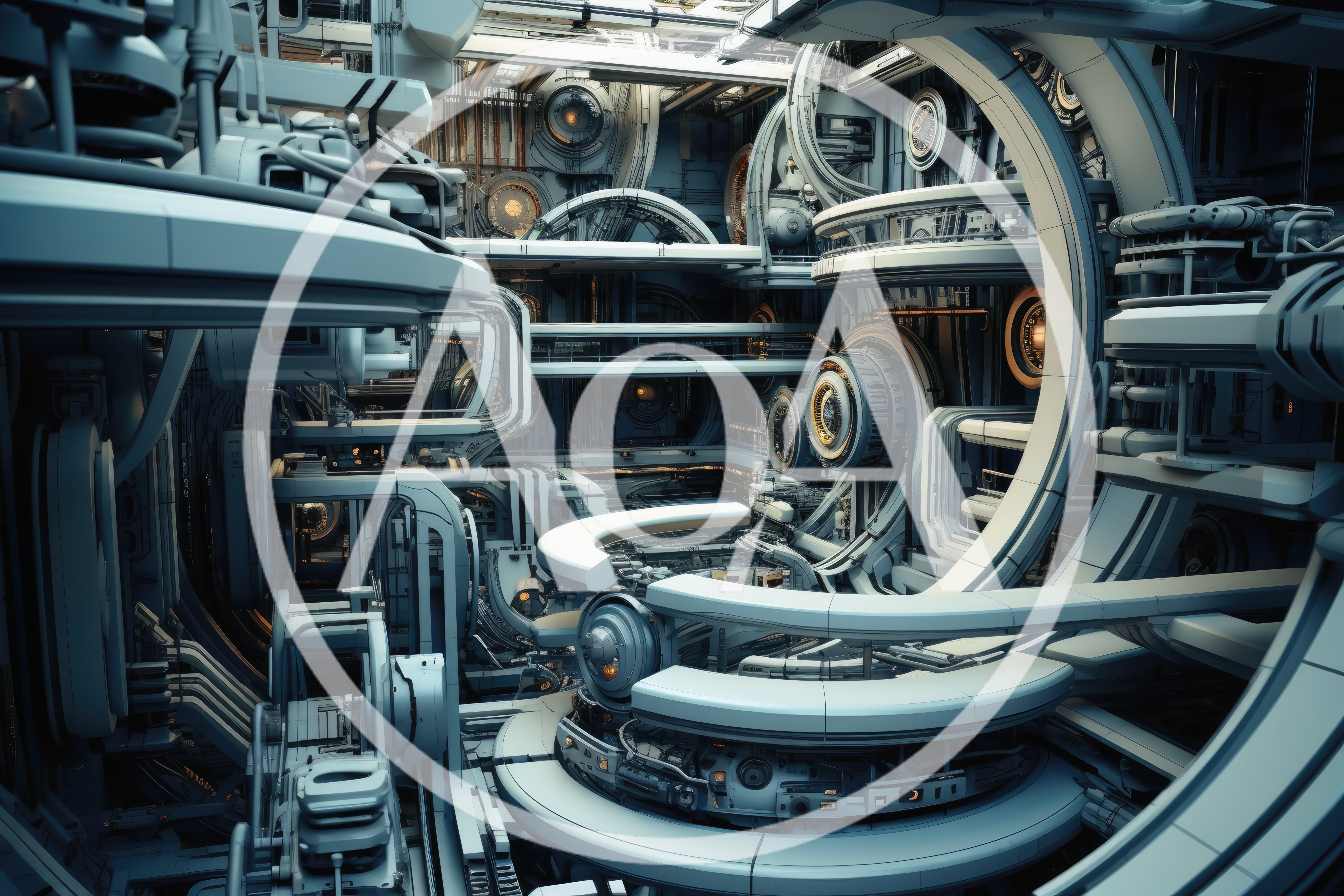 Futuristic Sci-Fi Industrial Complex With Intricate Mechanical Structures