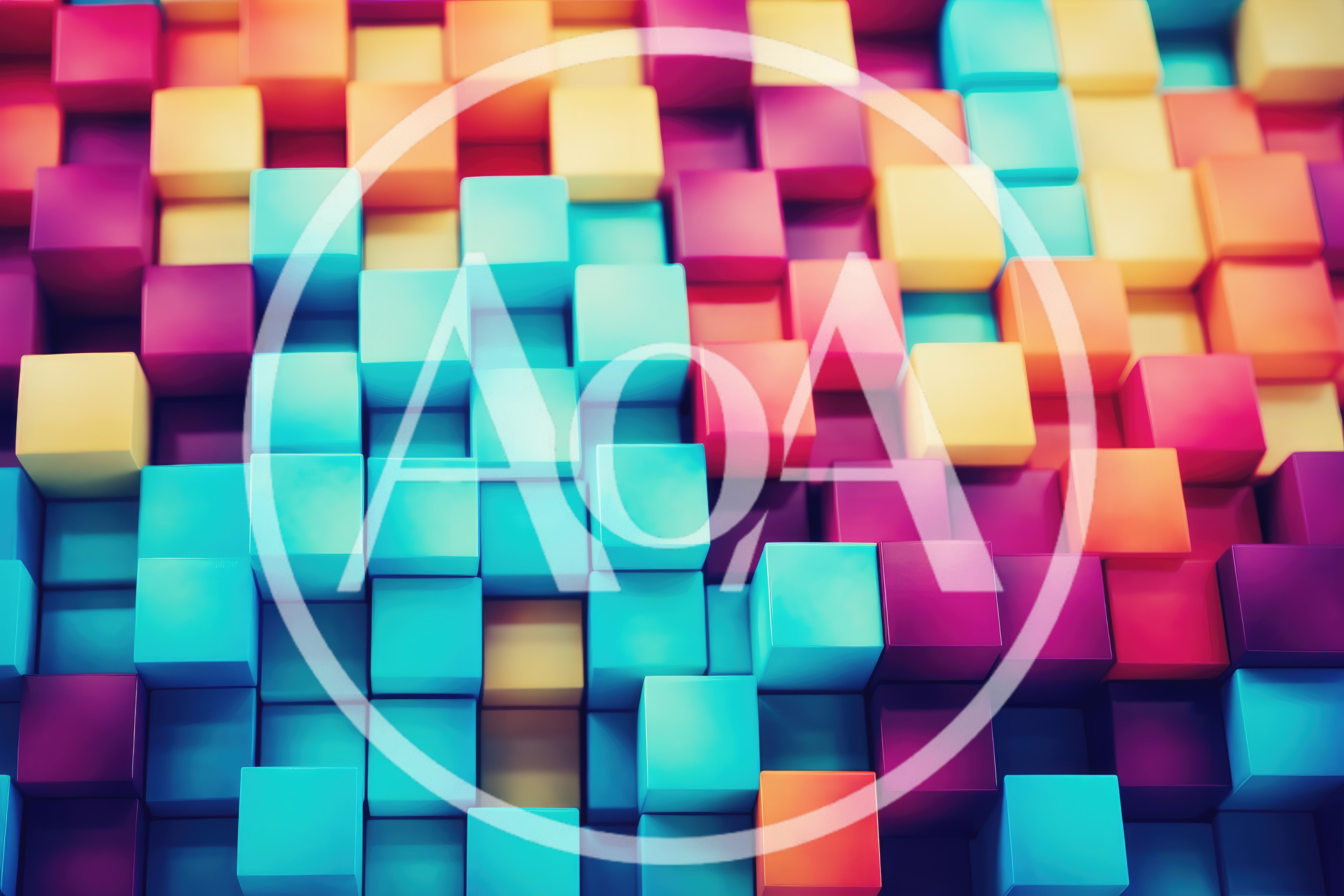 Abstract 3D Background Of Colorful Geometric Cubes
