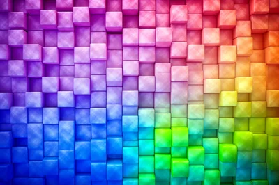 Abstract 3D Background With Colorful Gradient Cubes