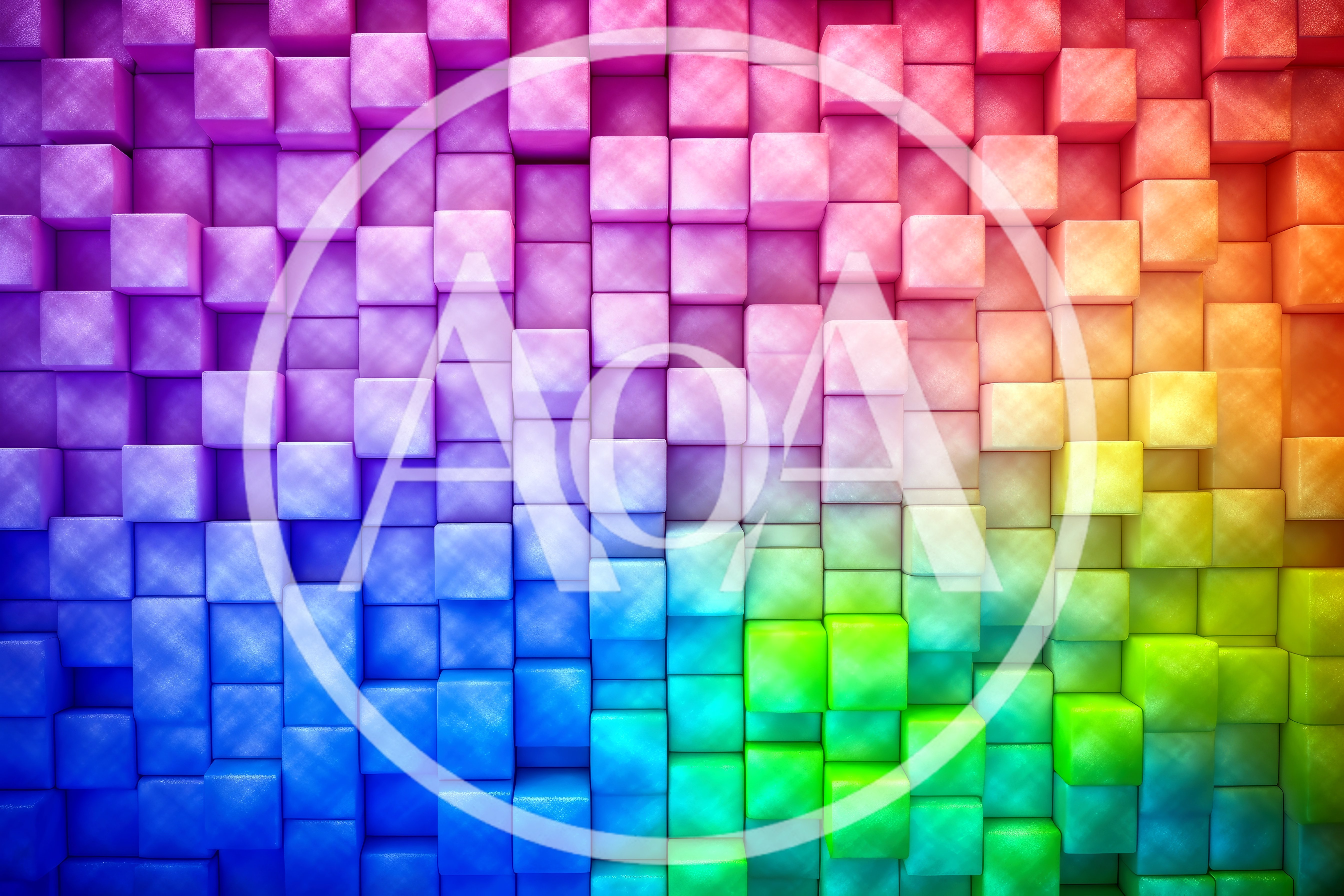 Abstract 3D Background With Colorful Gradient Cubes