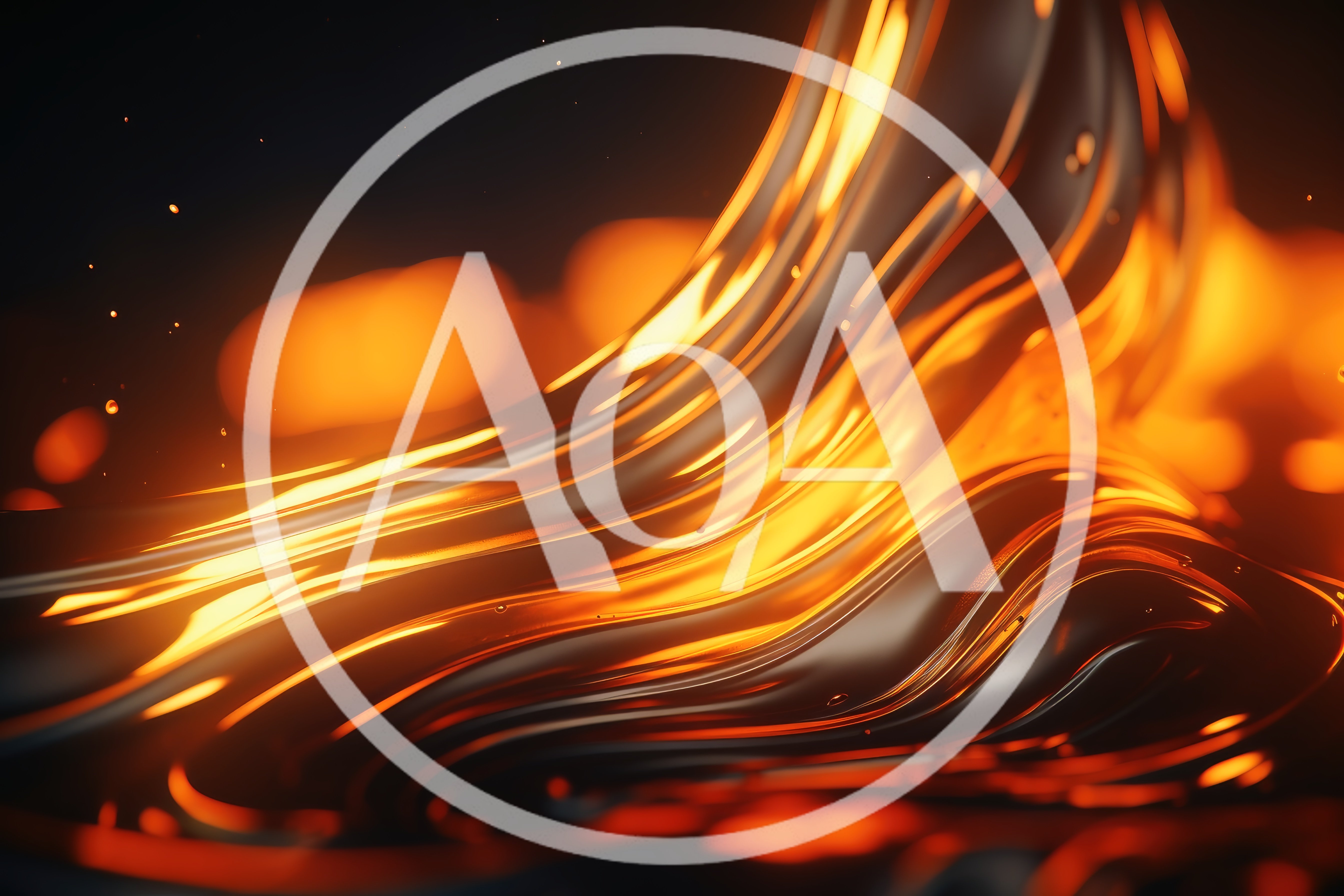 Abstract Liquid Gold Flowing With Glowing Light Reflections