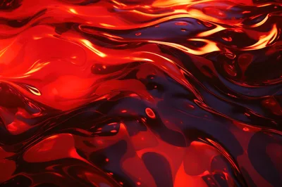 Abstract Red Liquid Wave Motion Background