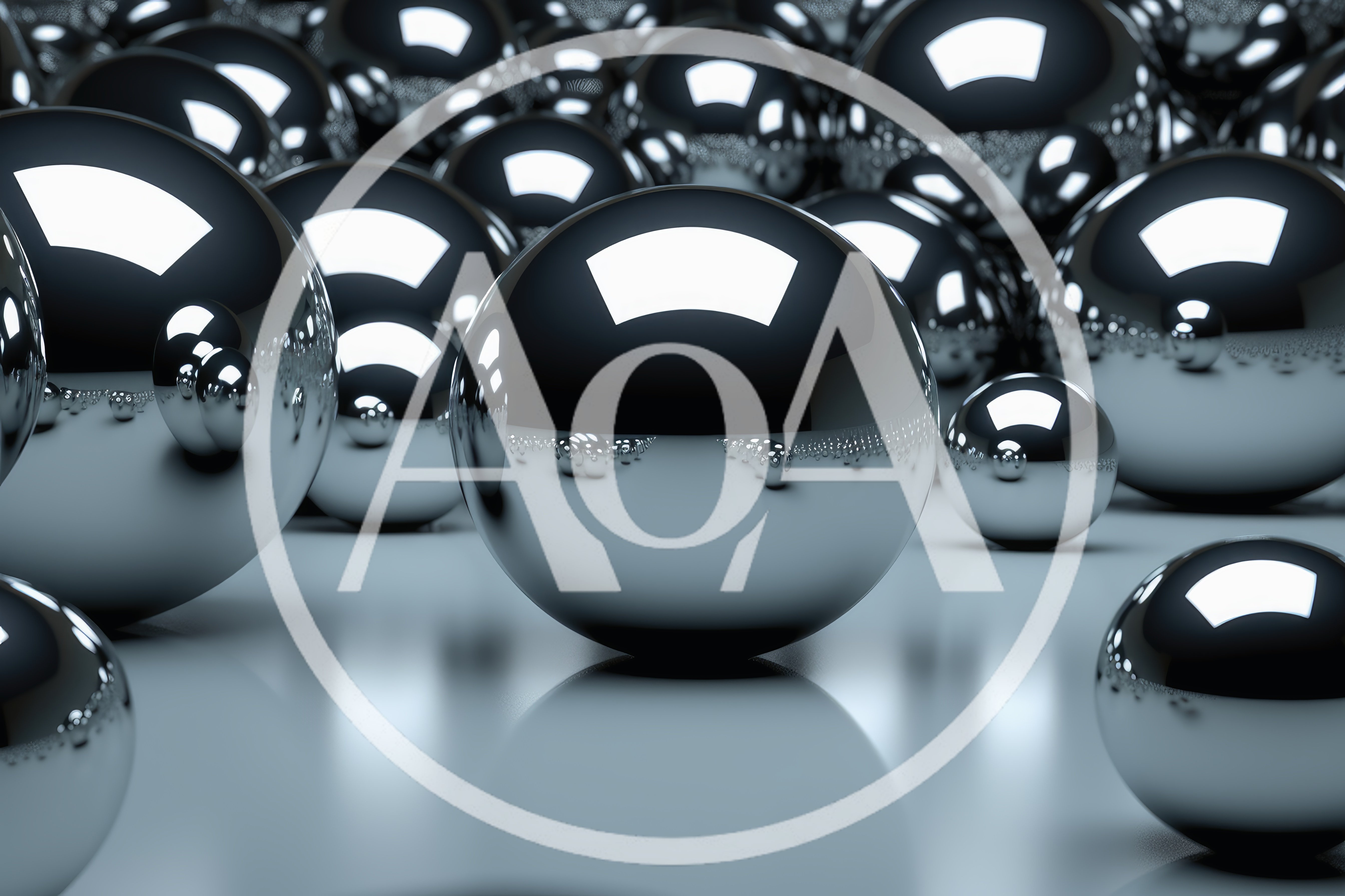 Polished Chrome Spheres Arranged On A Reflective Surface