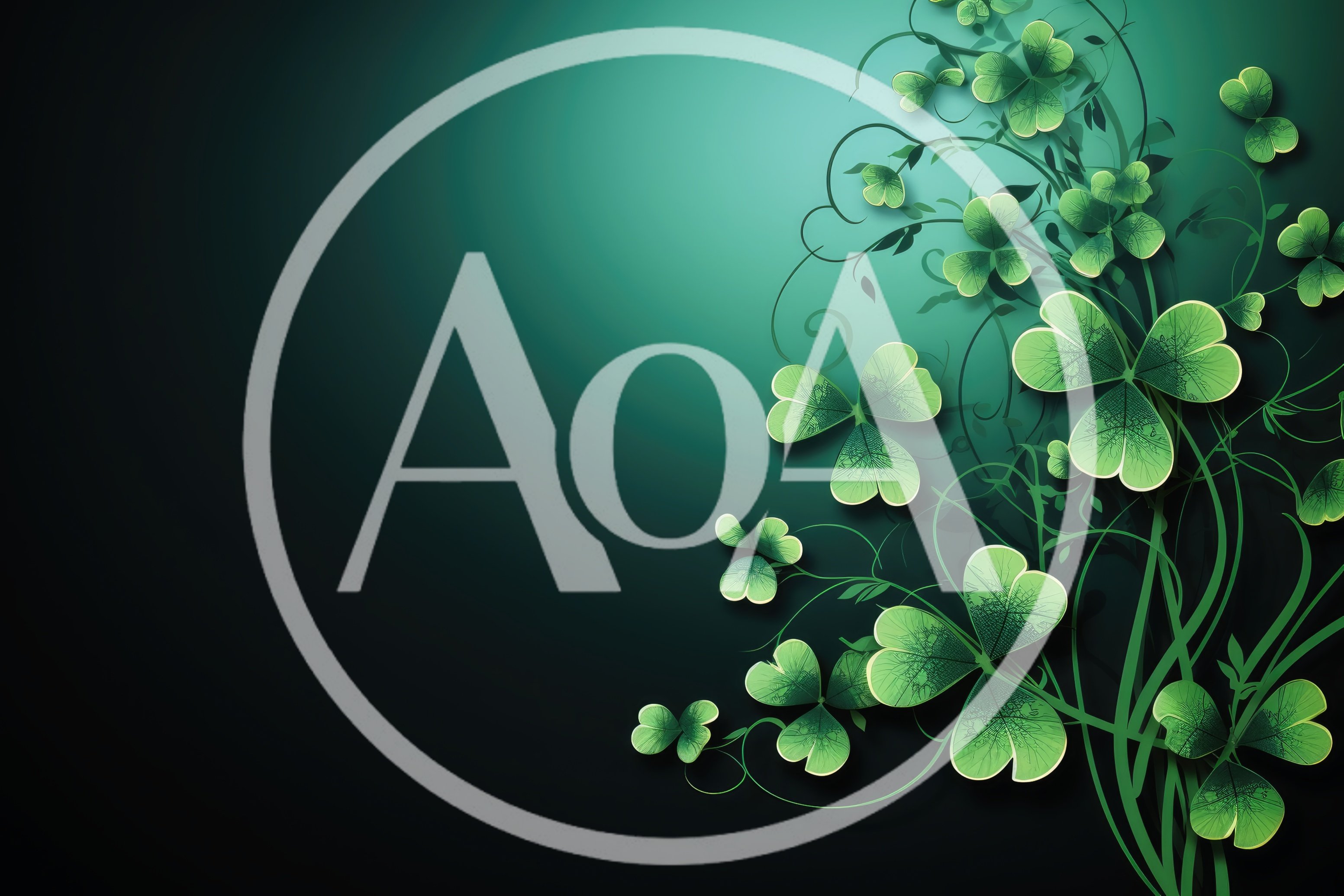 St Patrick Day Shamrock Floral Background
