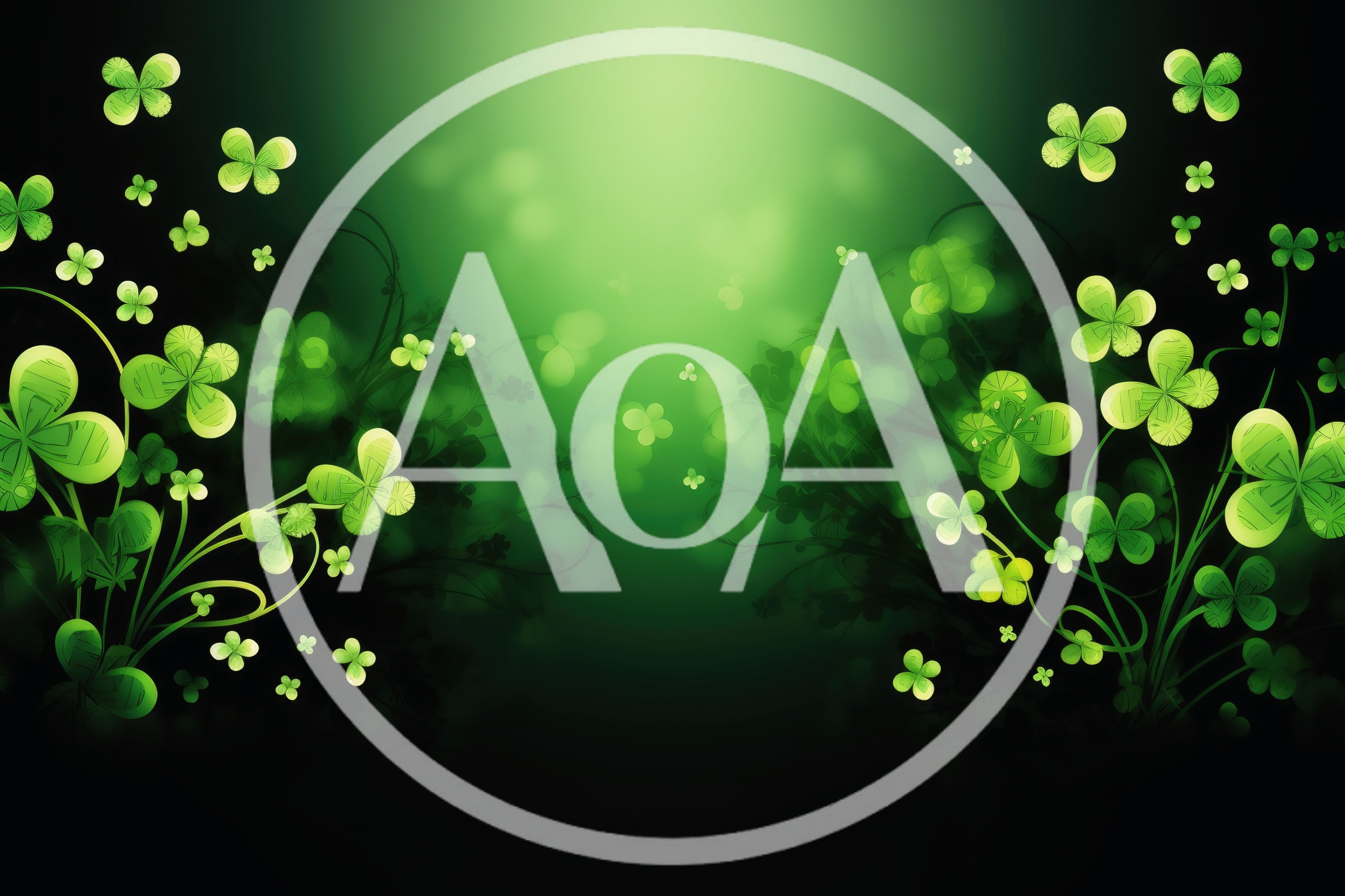 St Patrick Day Background With Floating Green Clovers