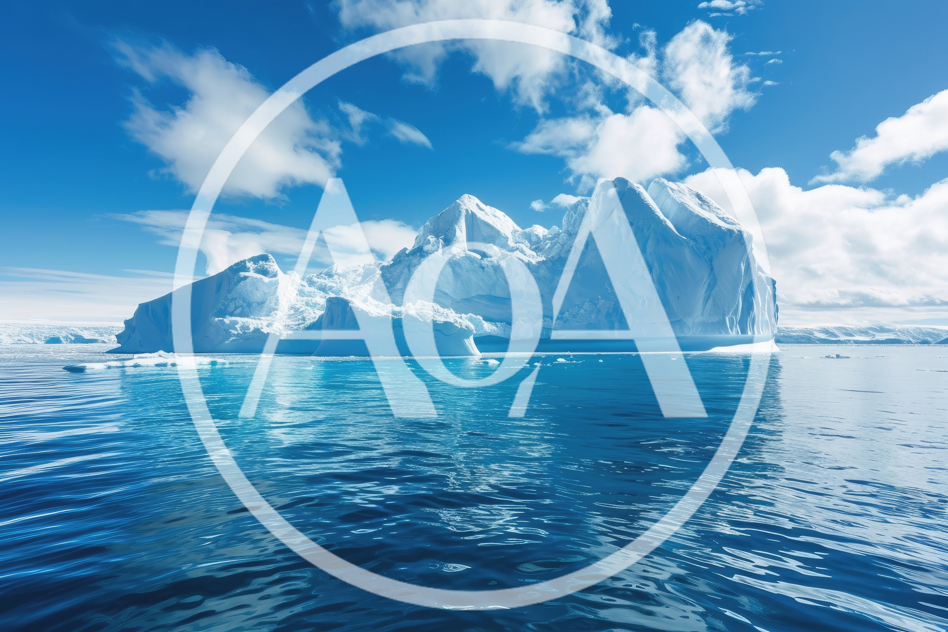Massive Iceberg Floating In The Calm Antarctic Ocean