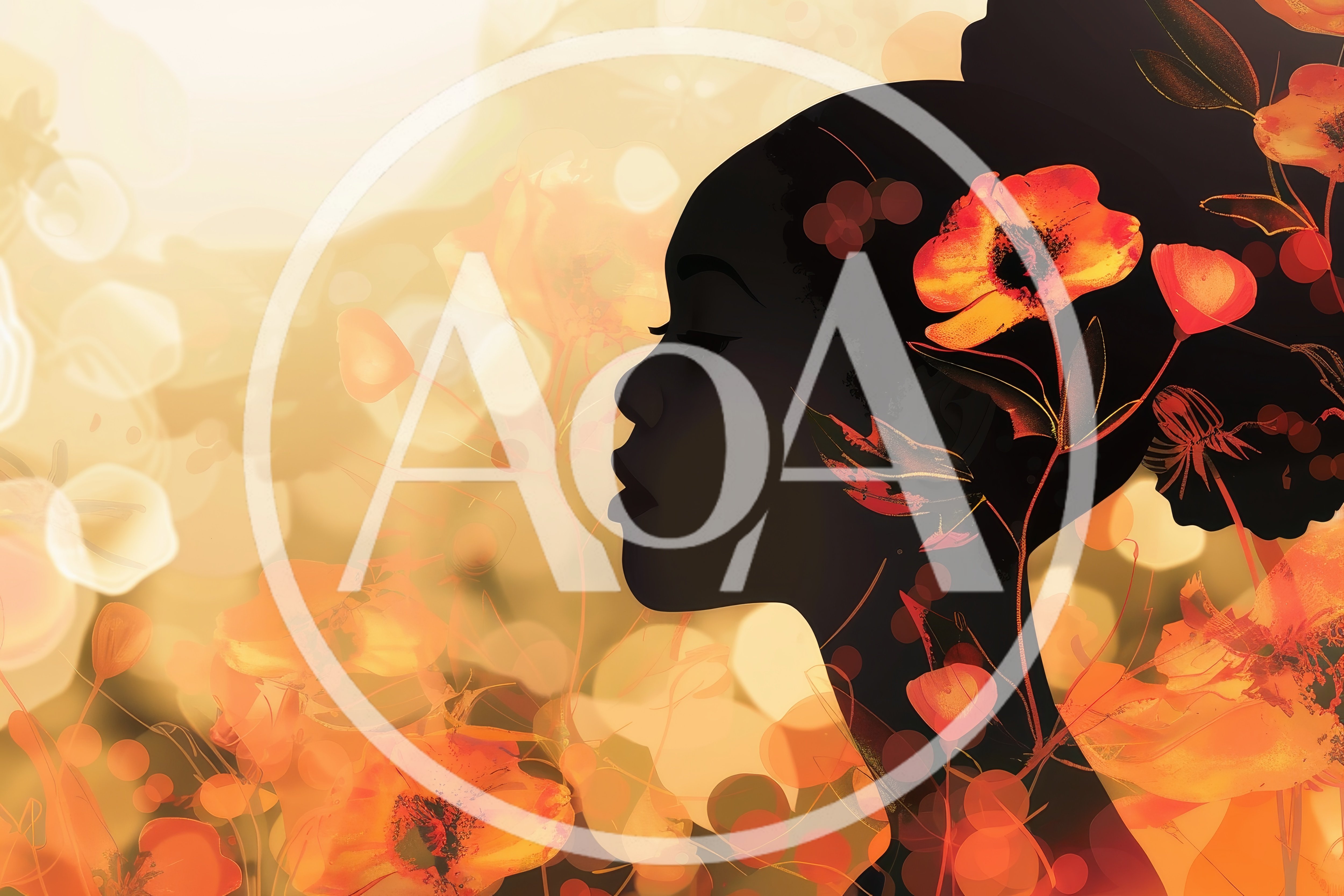 Silhouette Of A Woman With Floral Accents