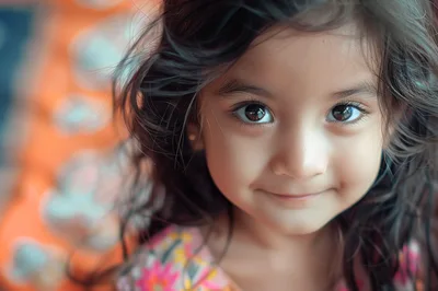 Portrait Of A Young Girl With Expressive Eyes