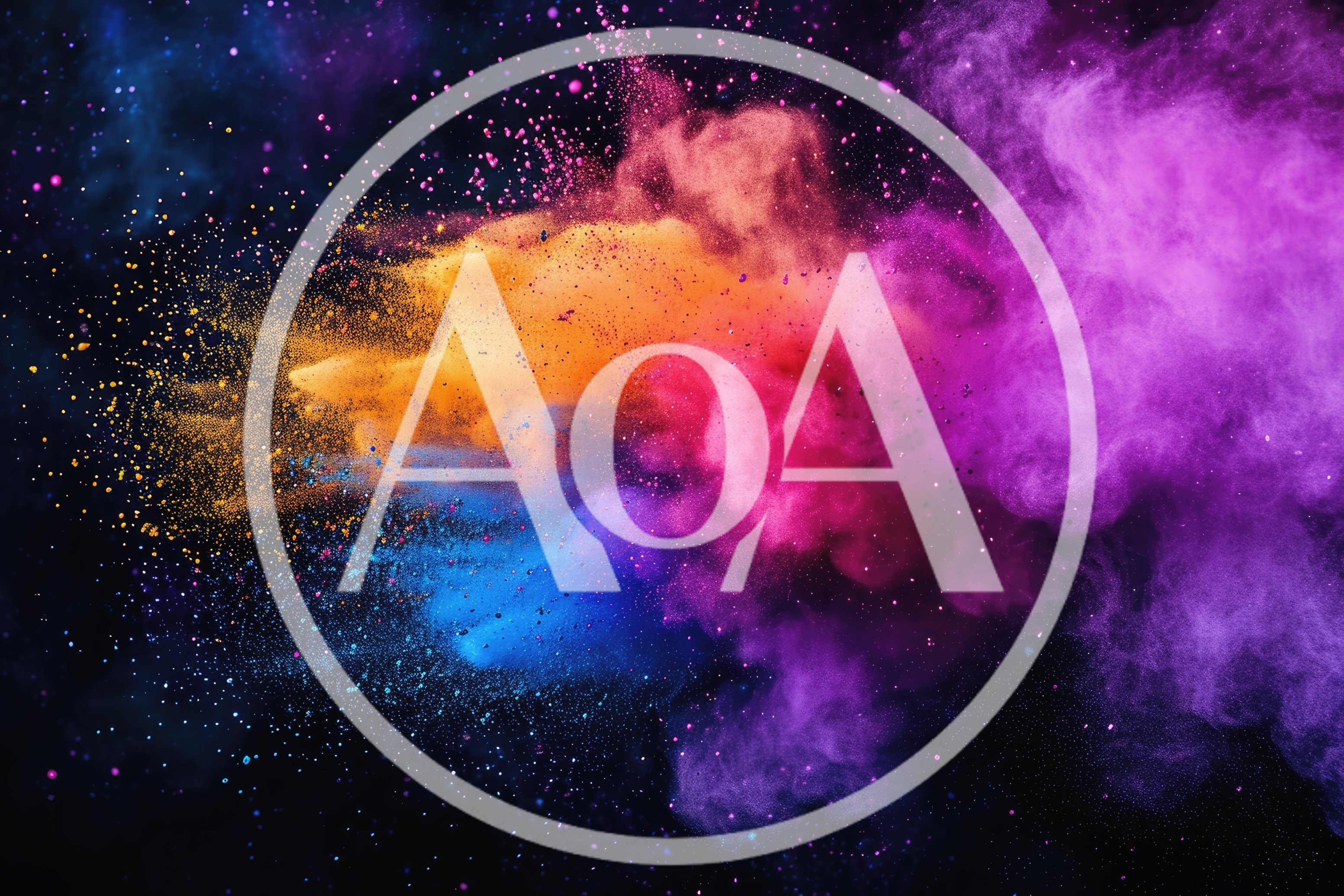 Vibrant Multi-Colored Powder Explosion Against Black Background