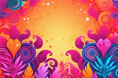 Vibrant Abstract Floral Pattern Background