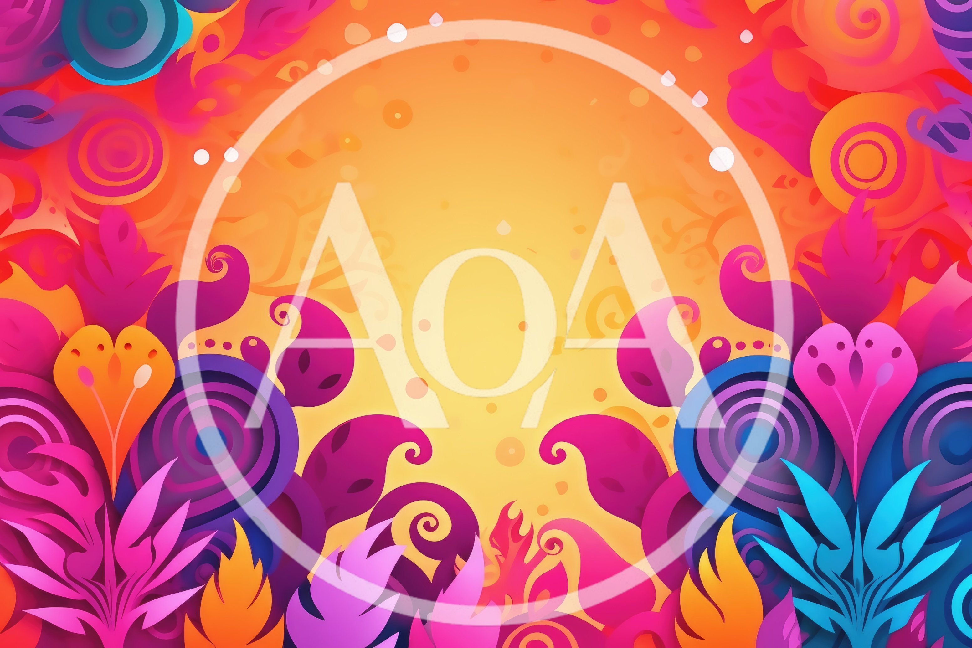 Vibrant Abstract Floral Pattern Background