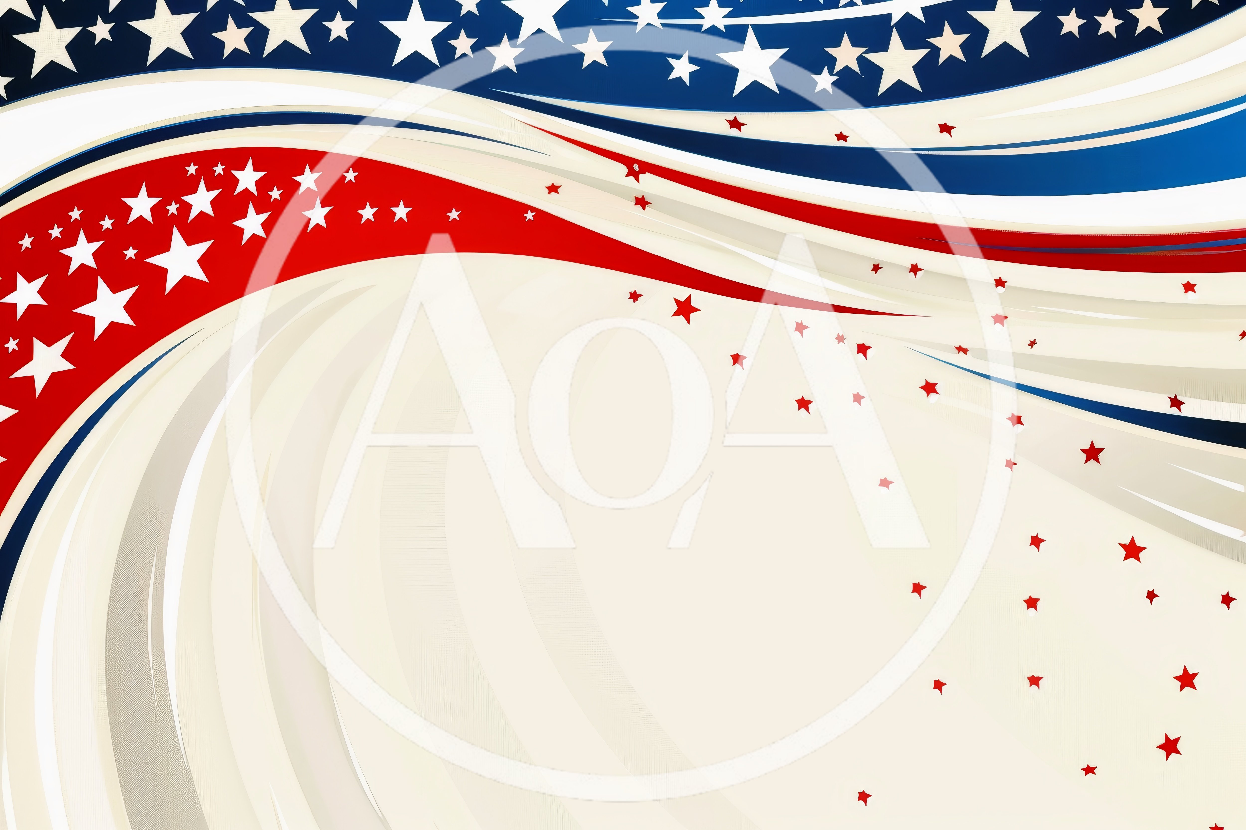 Abstract Patriotic Background With Stars And Swirling Stripes