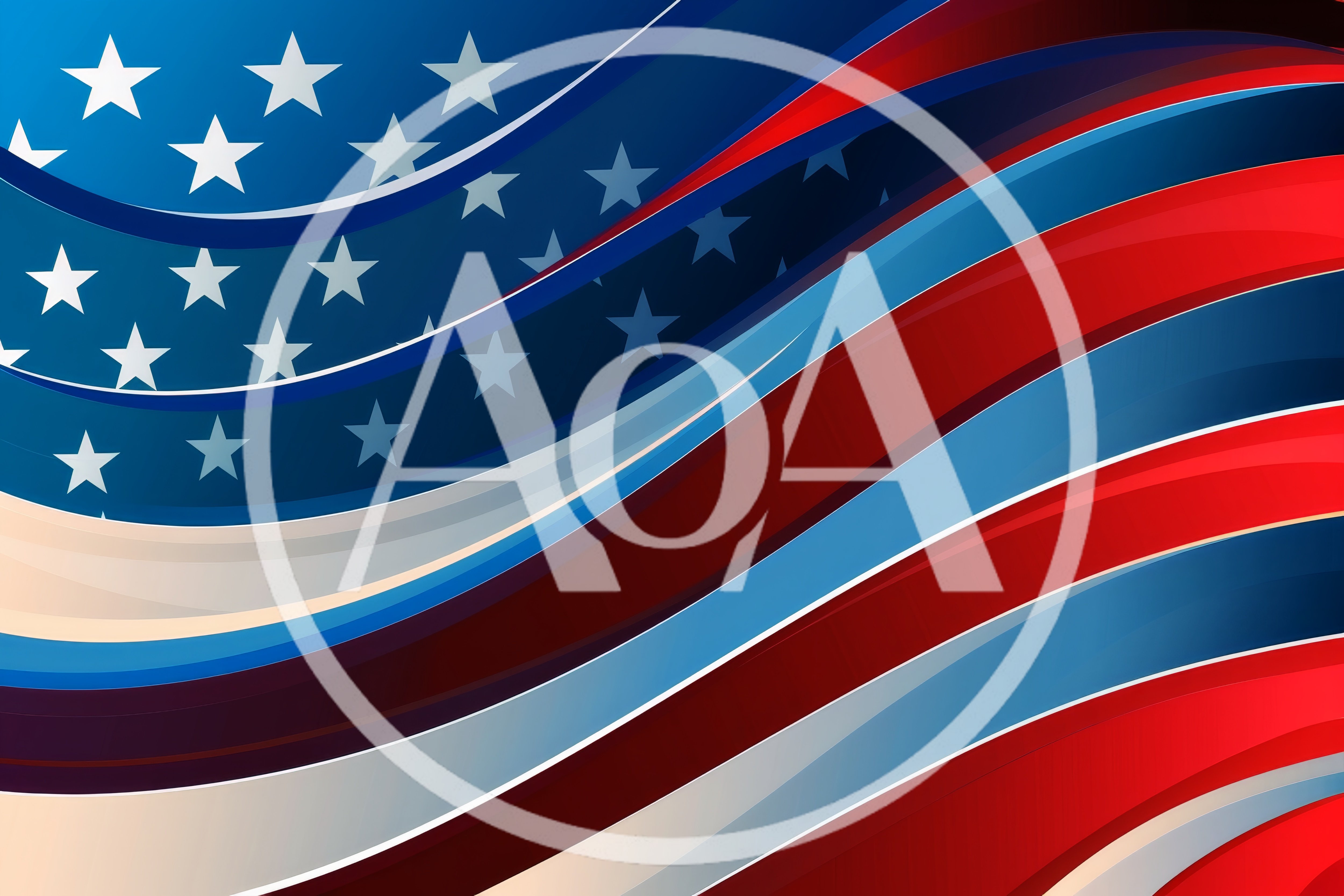 Abstract American Flag Background With Wavy Stripes