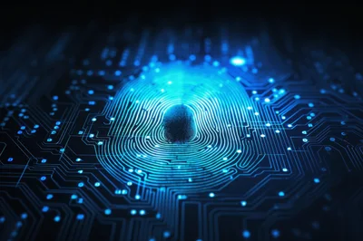 Digital Fingerprint Biometric Security Concept