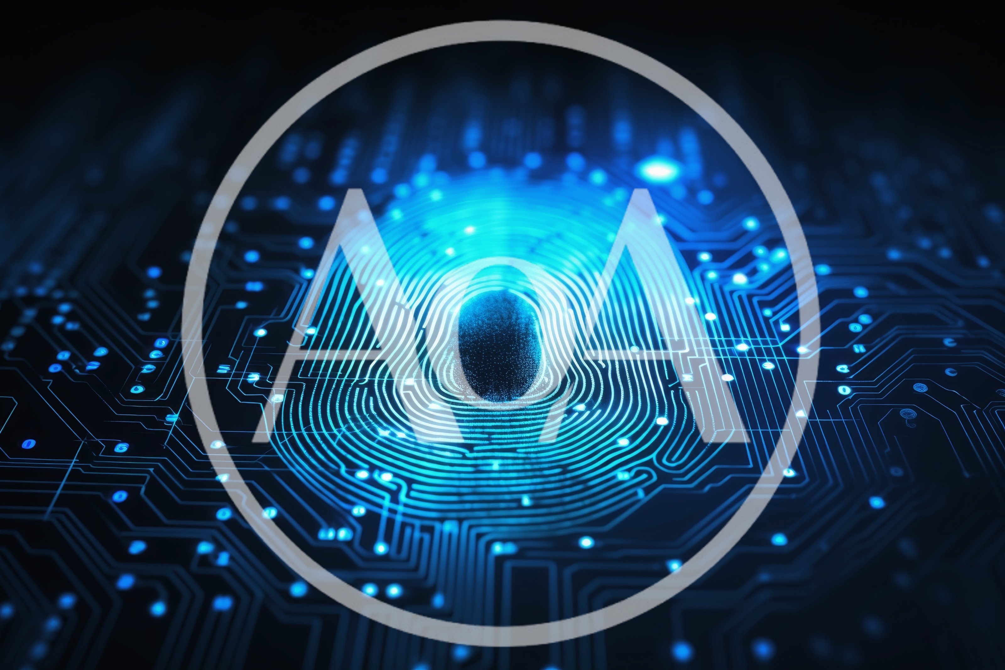 Digital Fingerprint Biometric Security Concept