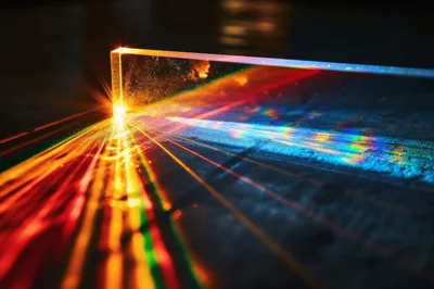 Light Refraction Through A Glass Prism