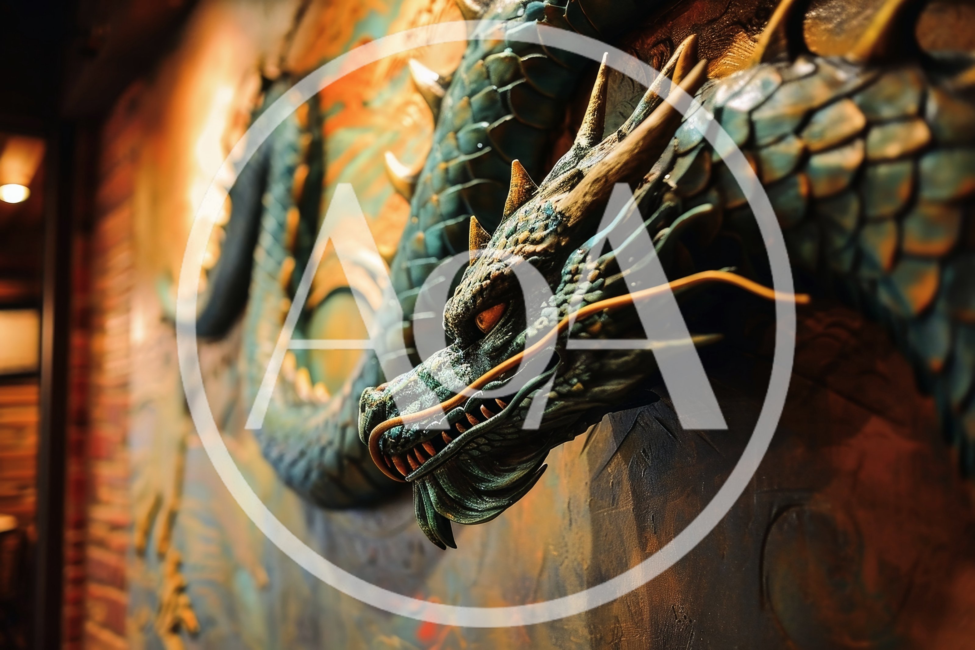 Intricate Three Dimensional Dragon Wall Sculpture