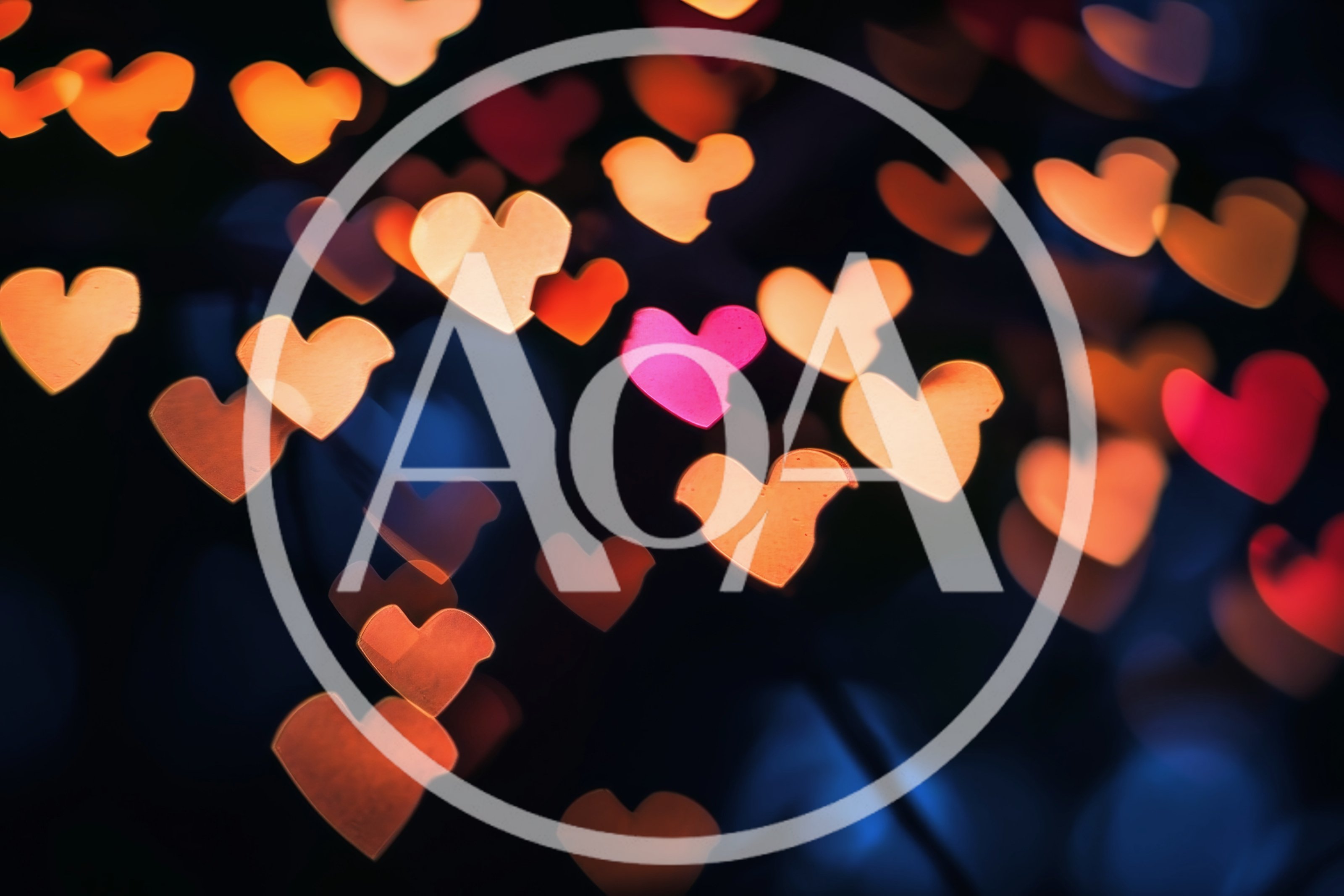 Abstract Heart Shaped Bokeh Lights Background