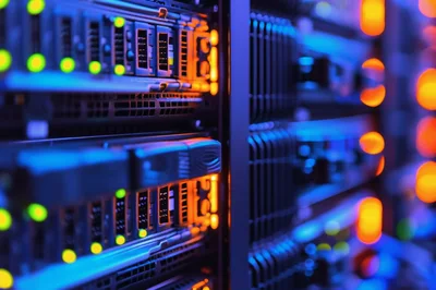 Server Rack Hardware In A Data Center