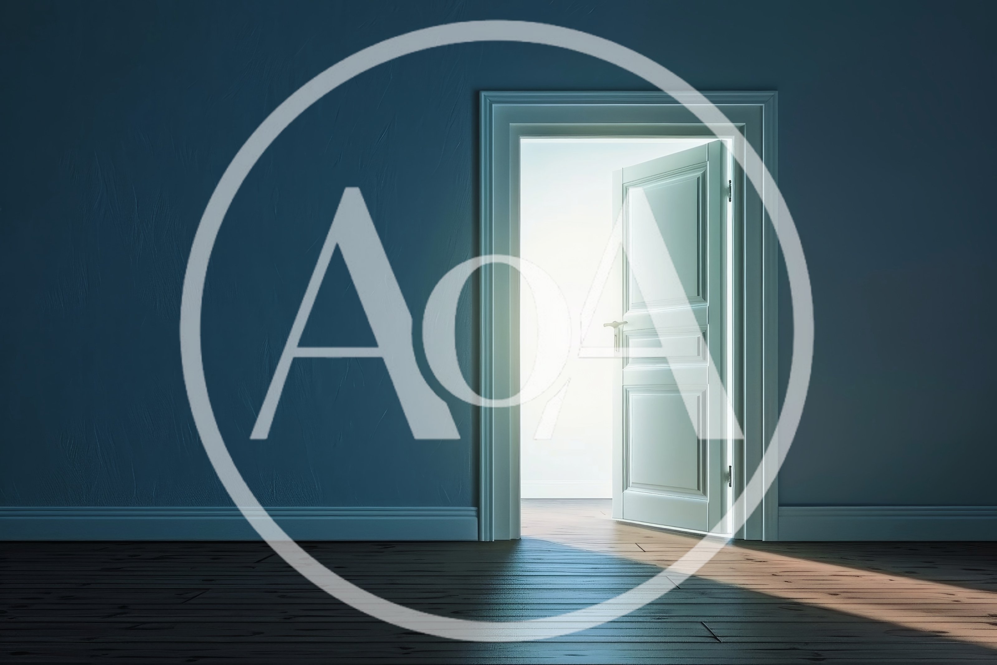 Open Doorway With Bright Light In Dark Room
