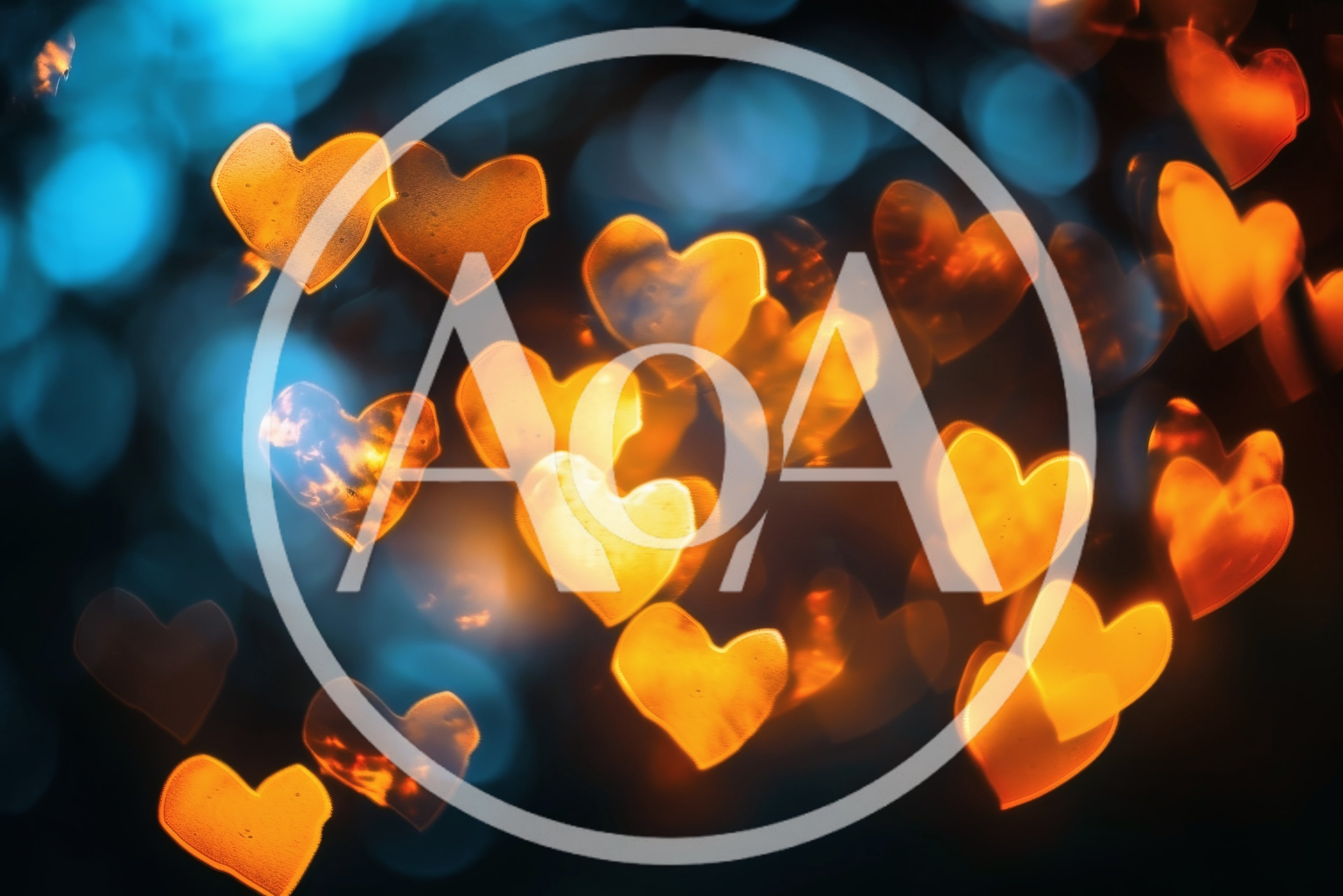 Abstract Heart Shaped Bokeh Lights Background